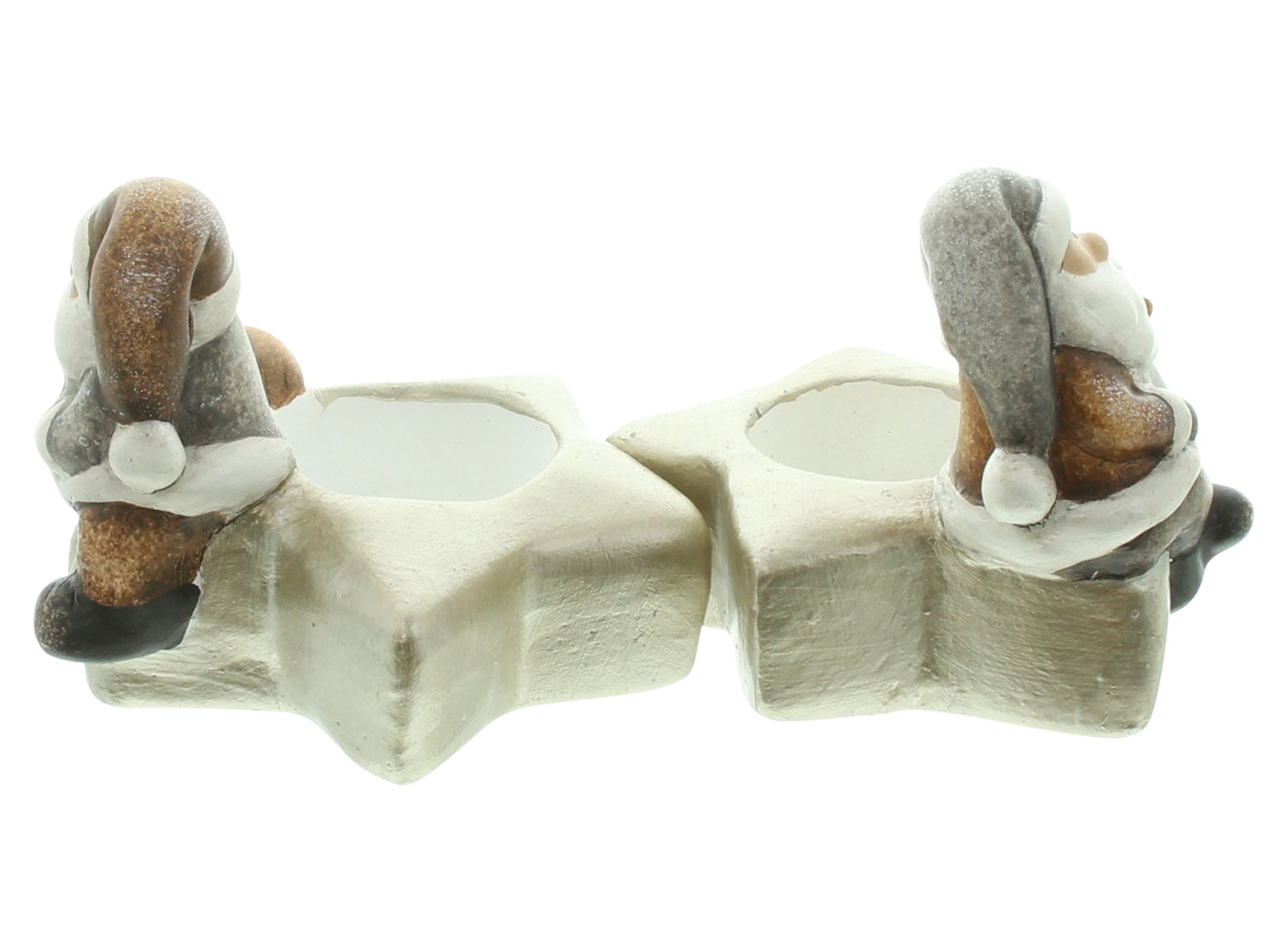 Teelichthalter "Stern mit Santa", 2er Set  im Frank Flechtwaren Online Shop für Sterne kaufen