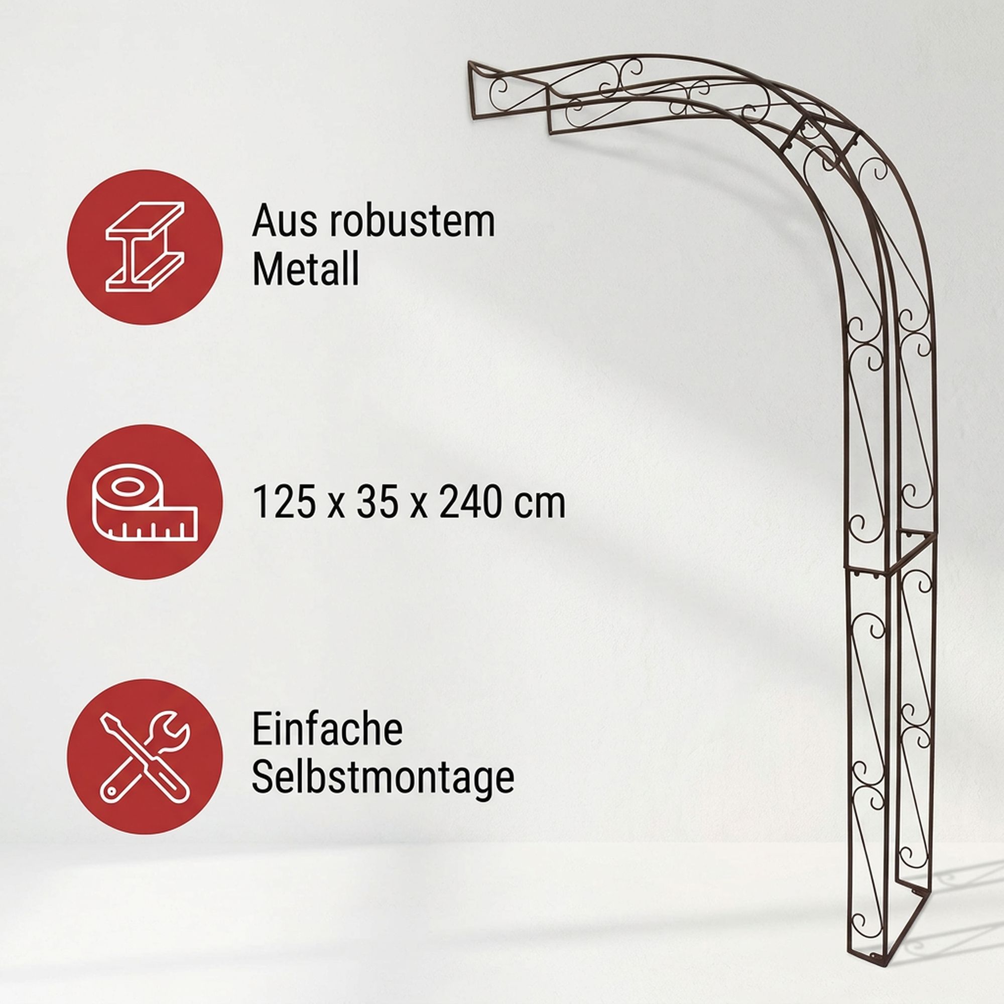 Rankhilfe "Halbbogen"  im Frank Flechtwaren Online Shop für Rankhilfen &amp; Rankbögen kaufen