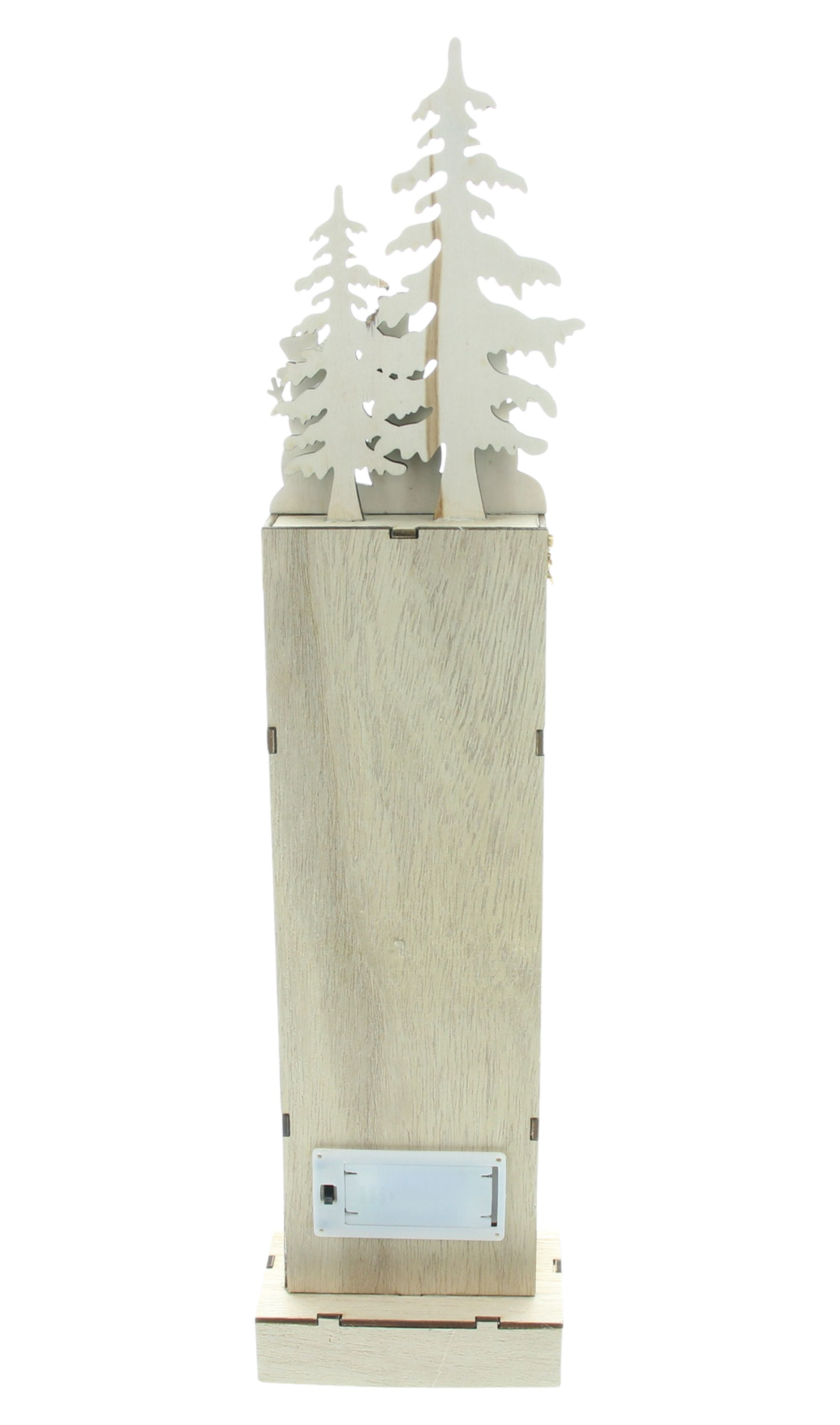 LED-Säule "Schneemänner im Wald"  im Frank Flechtwaren Online Shop für Weihnachten kaufen
