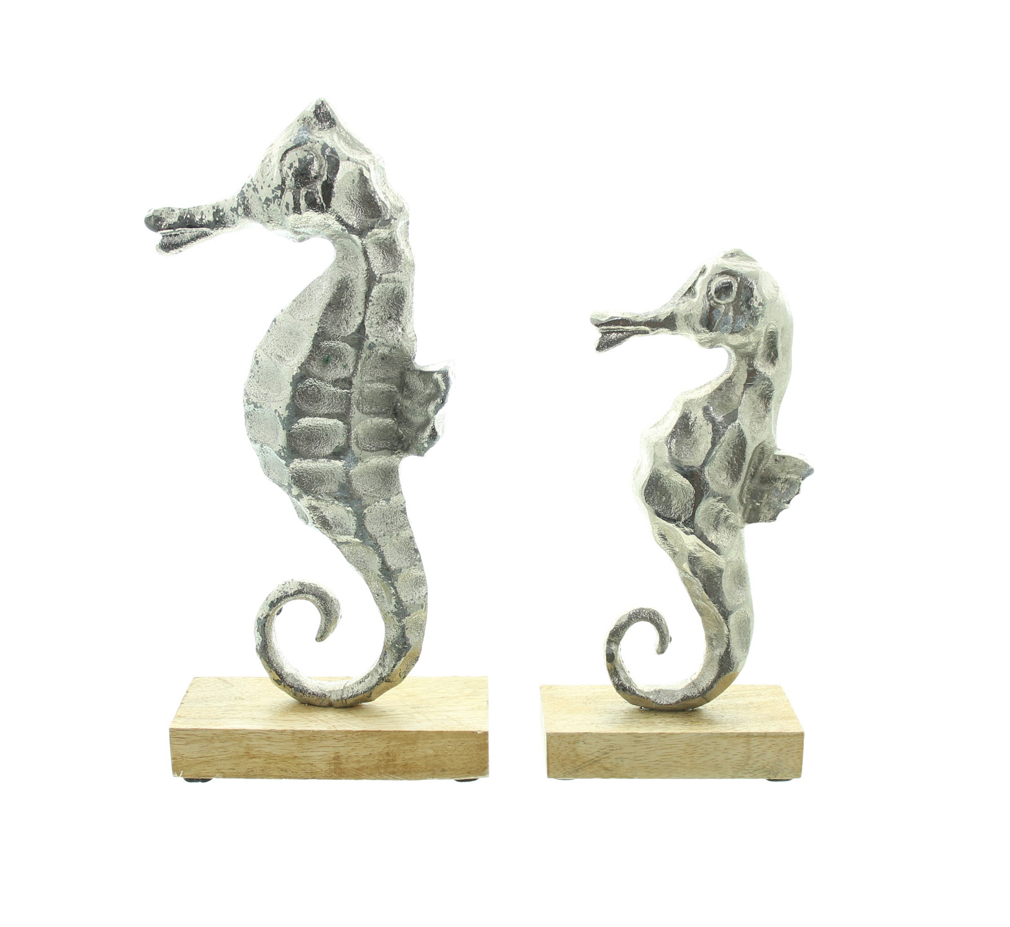 Seepferdchen "Silber", 2er Set B-Ware im Frank Flechtwaren Online Shop für Dekofiguren kaufen Seepferdchen "Silber", 2er Set B-Ware im Frank Flechtwaren Online Shop für Dekofiguren kaufen