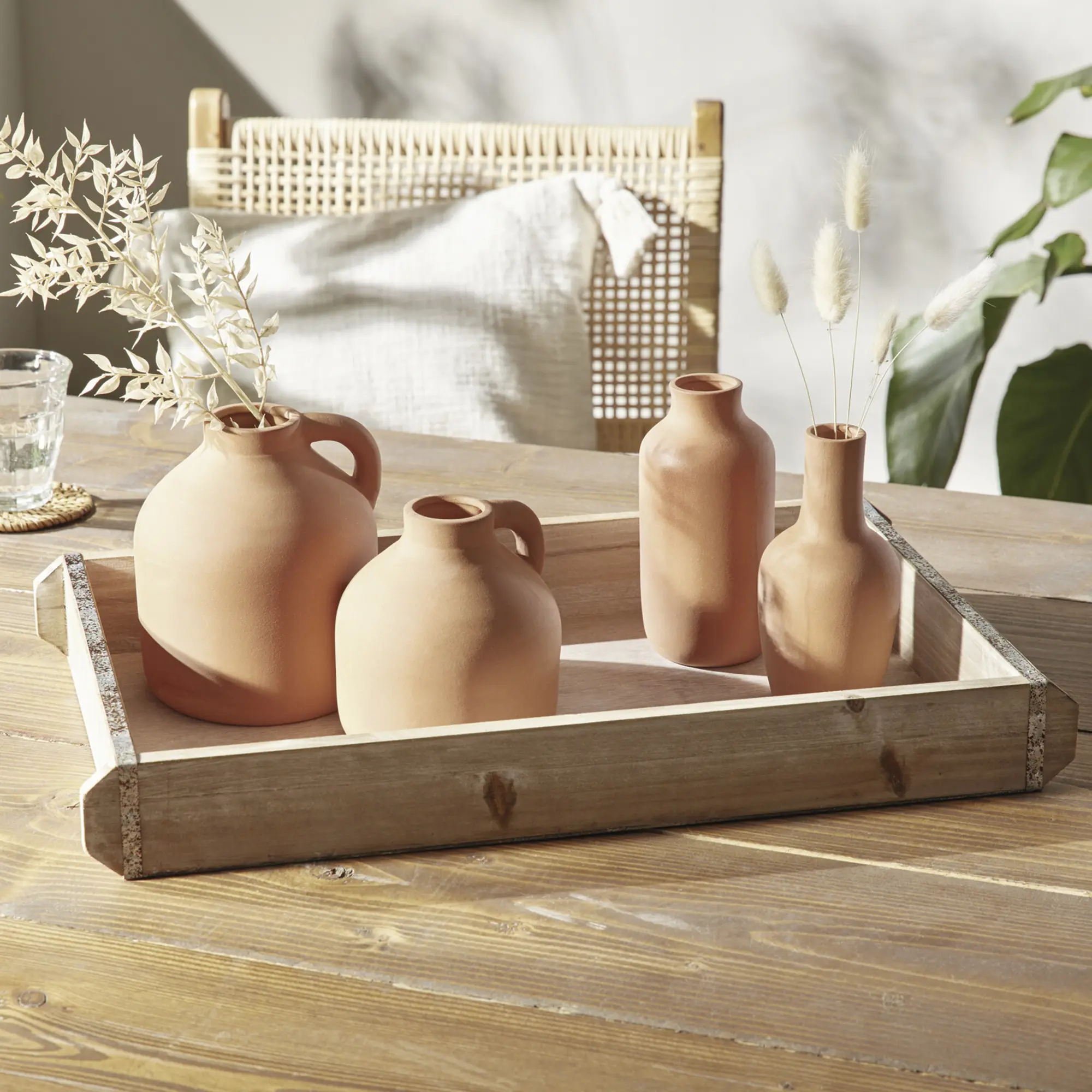 Dekovase "Tonkrug", 2er Set  im Frank Flechtwaren Online Shop kaufen