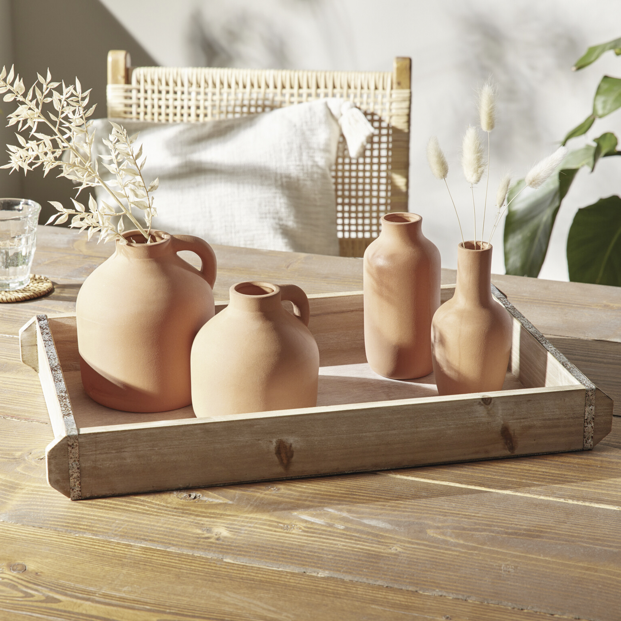 Dekovase "Tonkrug", 2er Set  im Frank Flechtwaren Online Shop kaufen