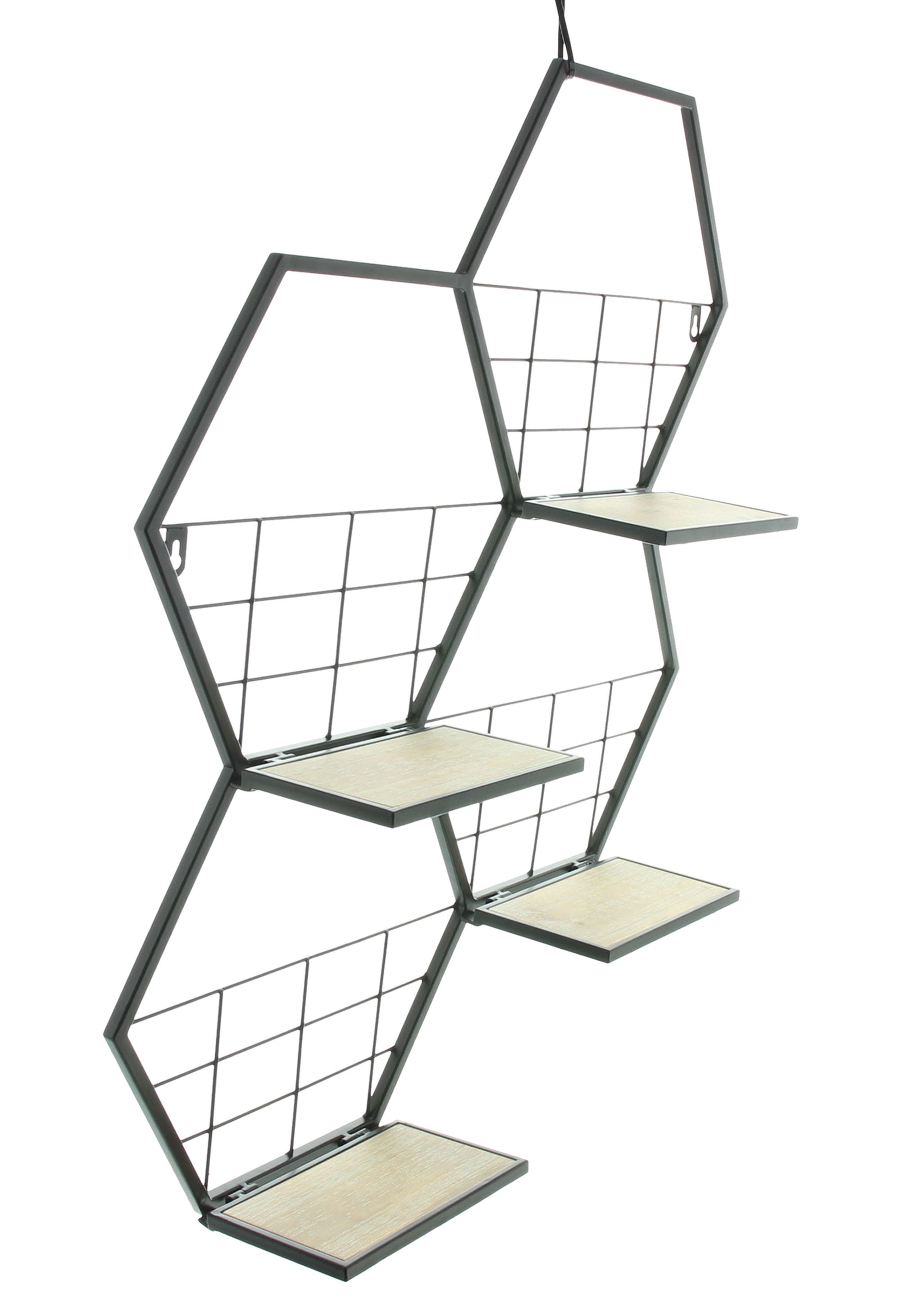 Wandregal "Hexagon"  im Frank Flechtwaren Online Shop für Wohnzimmer kaufen