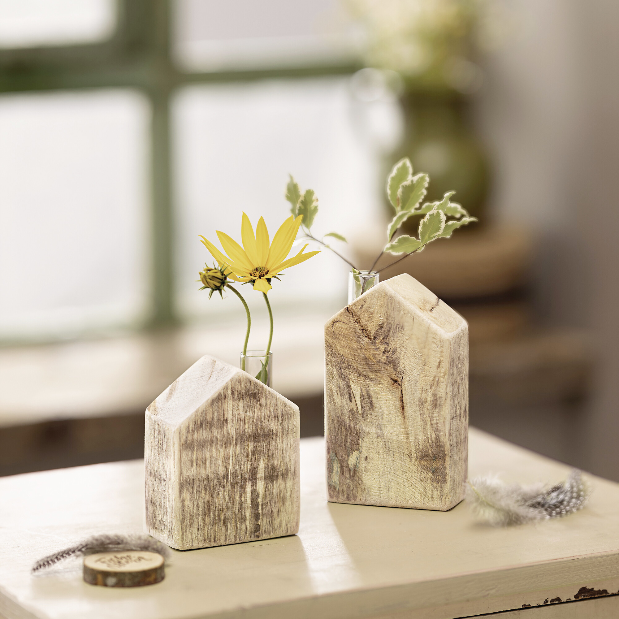 Vase "Häuschen", 2er Set  im Frank Flechtwaren Online Shop kaufen