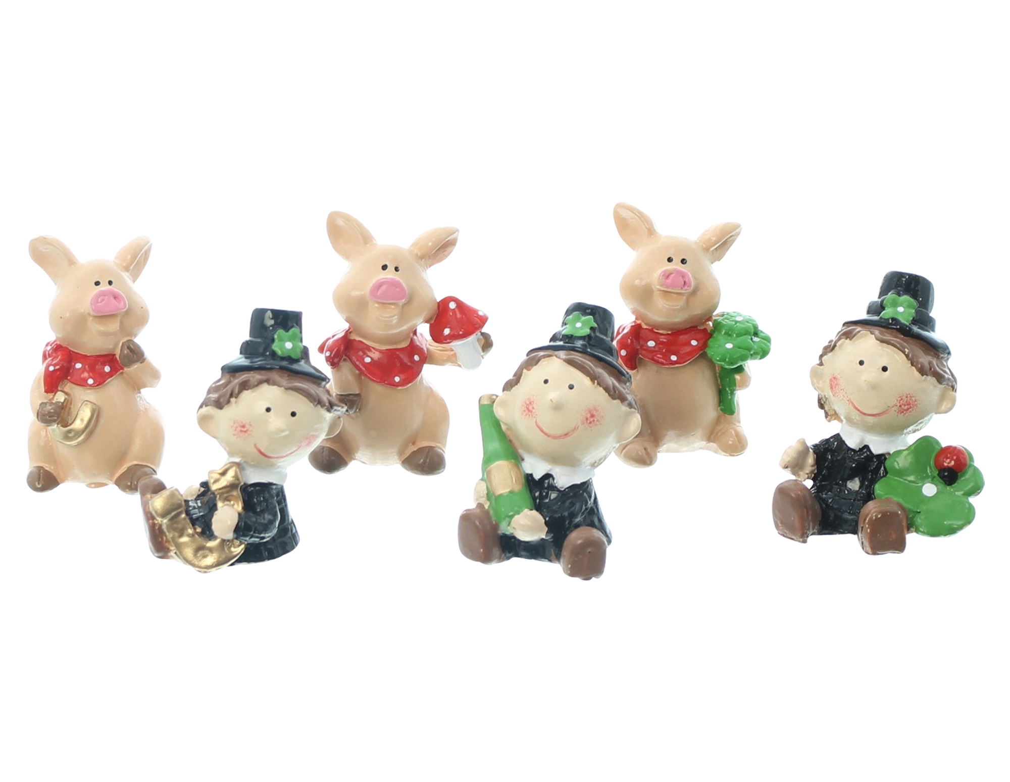 Figur "Glücksbringer", 6er Set  im Frank Flechtwaren Online Shop für Weihnachten kaufen