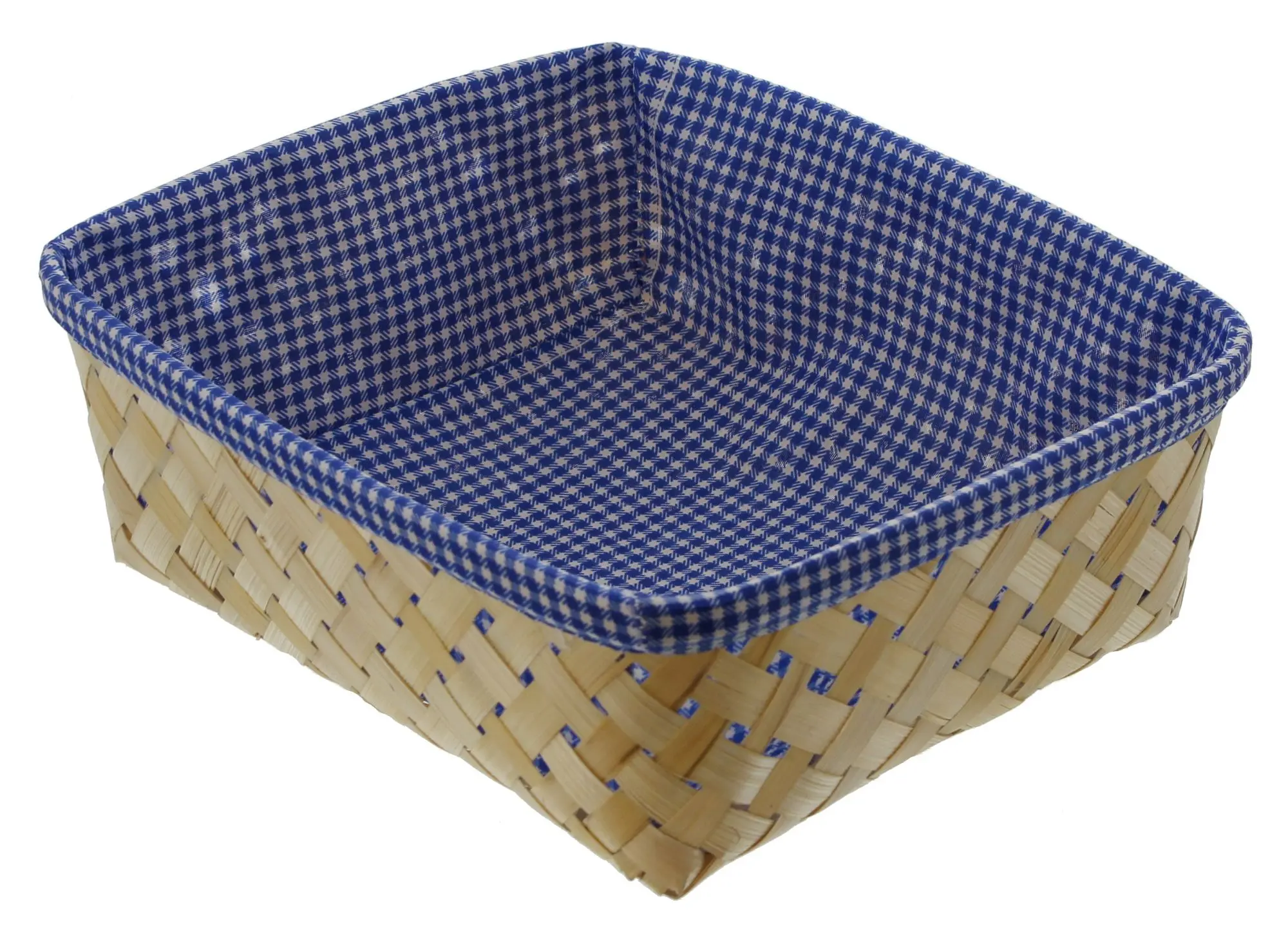 Bambusschale "Blau kariert"  im Frank Flechtwaren Online Shop für Küche kaufen