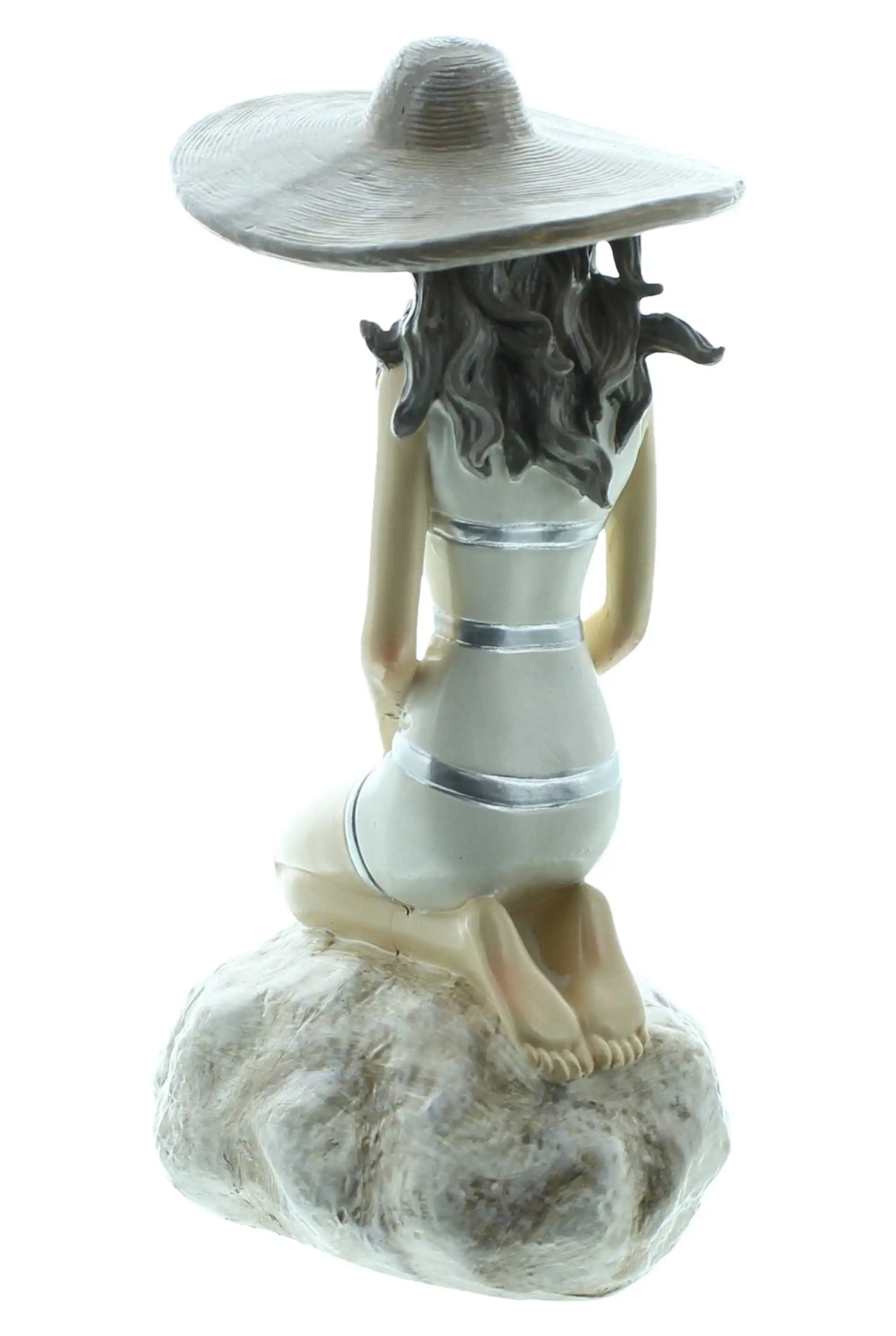Figur "Stranddame auf Fels"  im Frank Flechtwaren Online Shop für Dekofiguren kaufen