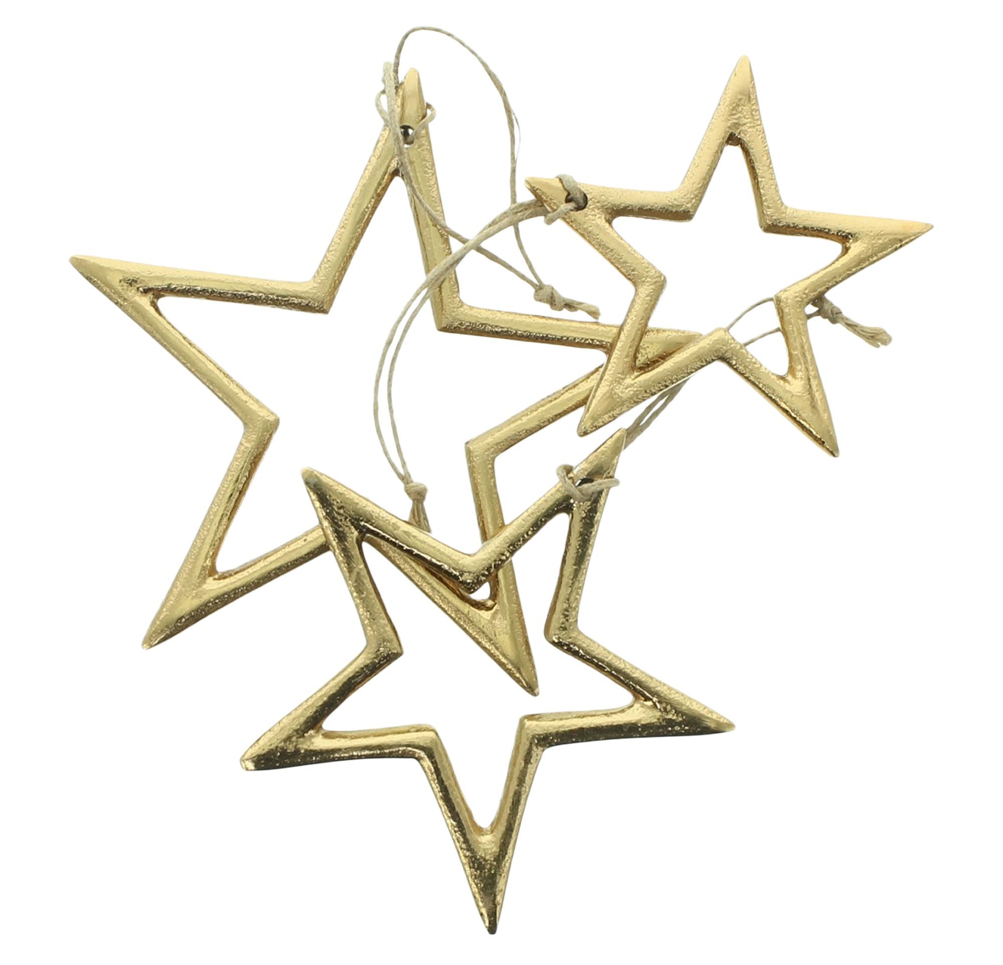 Deko-Hänger "Goldstern", 3er Set  im Frank Flechtwaren Online Shop für Dekohänger  kaufen