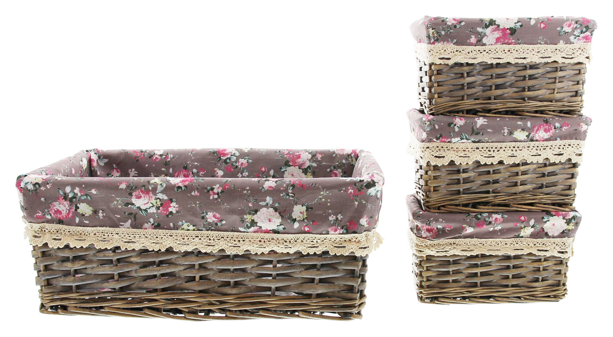 Universalkorb "Rosenliebe", 4er Set im Frank Flechtwaren Online Shop für Füllkörbe & Universalkörbe kaufen Universalkorb "Rosenliebe", 4er Set im Frank Flechtwaren Online Shop für Füllkörbe & Universalkörbe kaufen