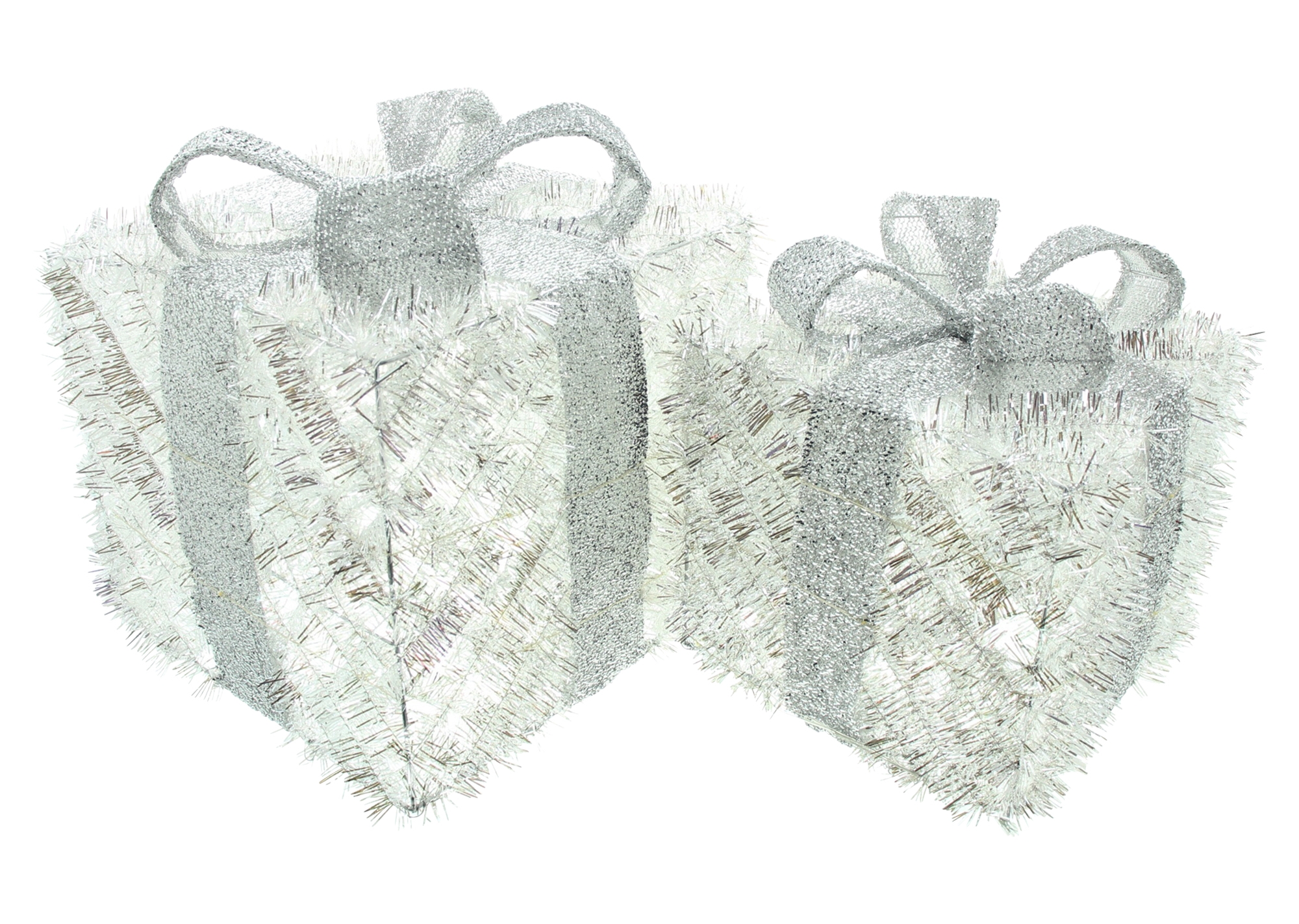 LED-Geschenk "Silberglimmer", 2er Set  im Frank Flechtwaren Online Shop für LED-Deko kaufen