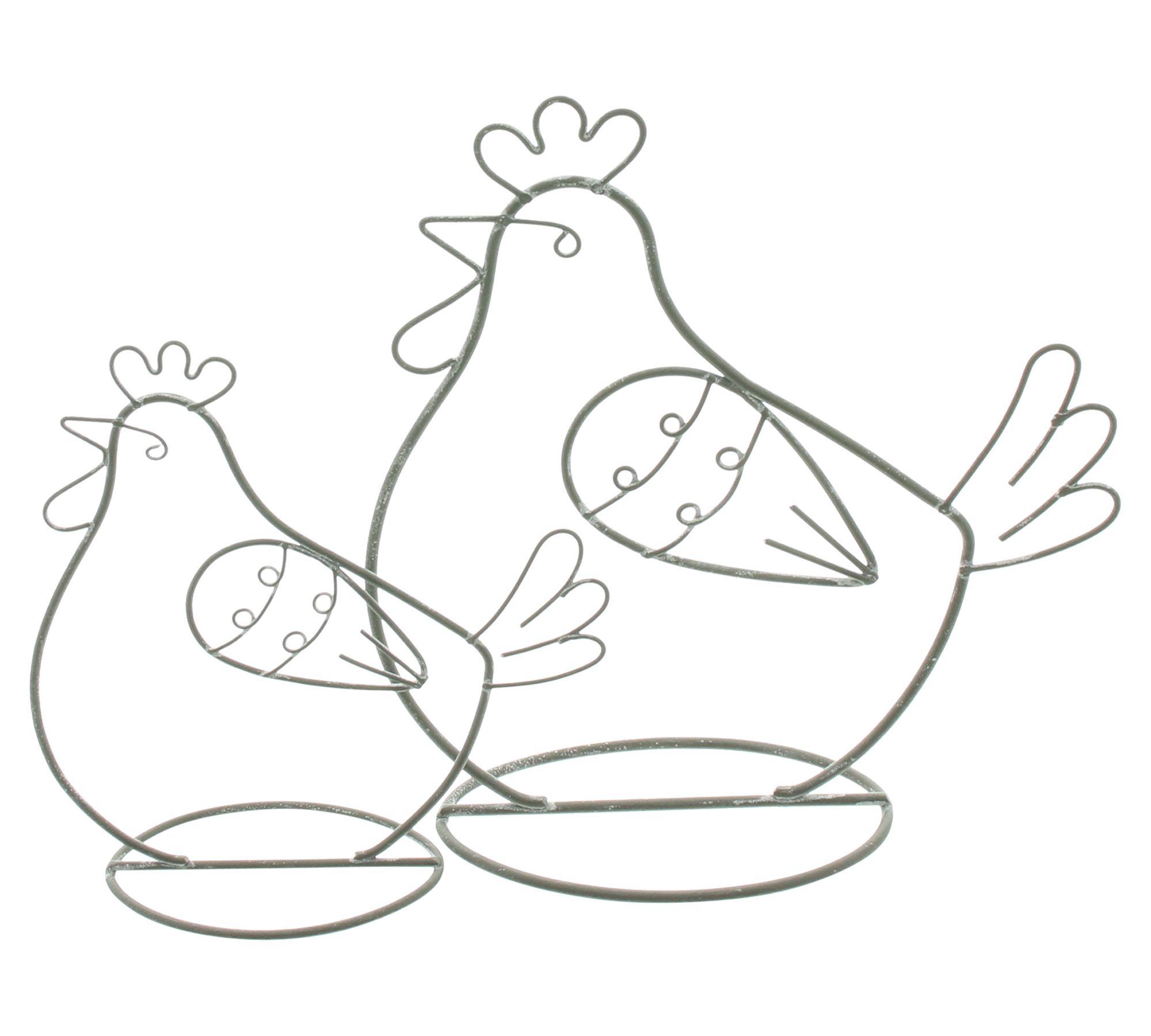 Metalldeko "Huhn", 2er Set im Frank Flechtwaren Online Shop für Ostern kaufen Metalldeko "Huhn", 2er Set im Frank Flechtwaren Online Shop für Ostern kaufen