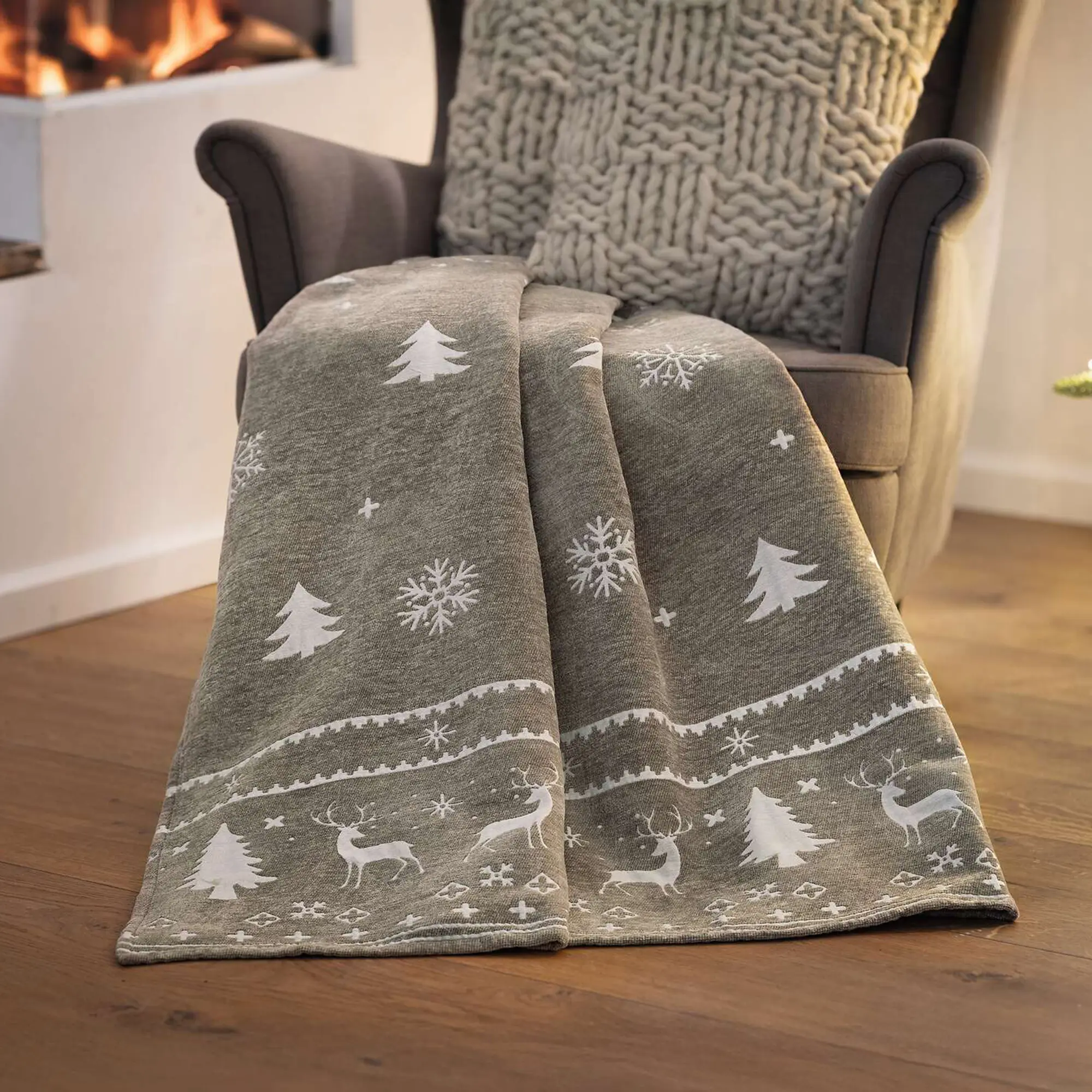 Kuscheldecke "Nordischer Winter"  im Frank Flechtwaren Online Shop kaufen