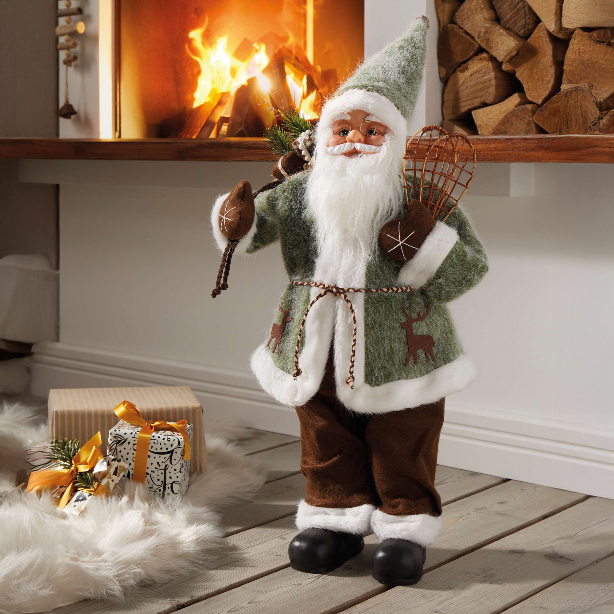 Santa "Schneeschuhe"  im Frank Flechtwaren Online Shop für Weihnachten kaufen