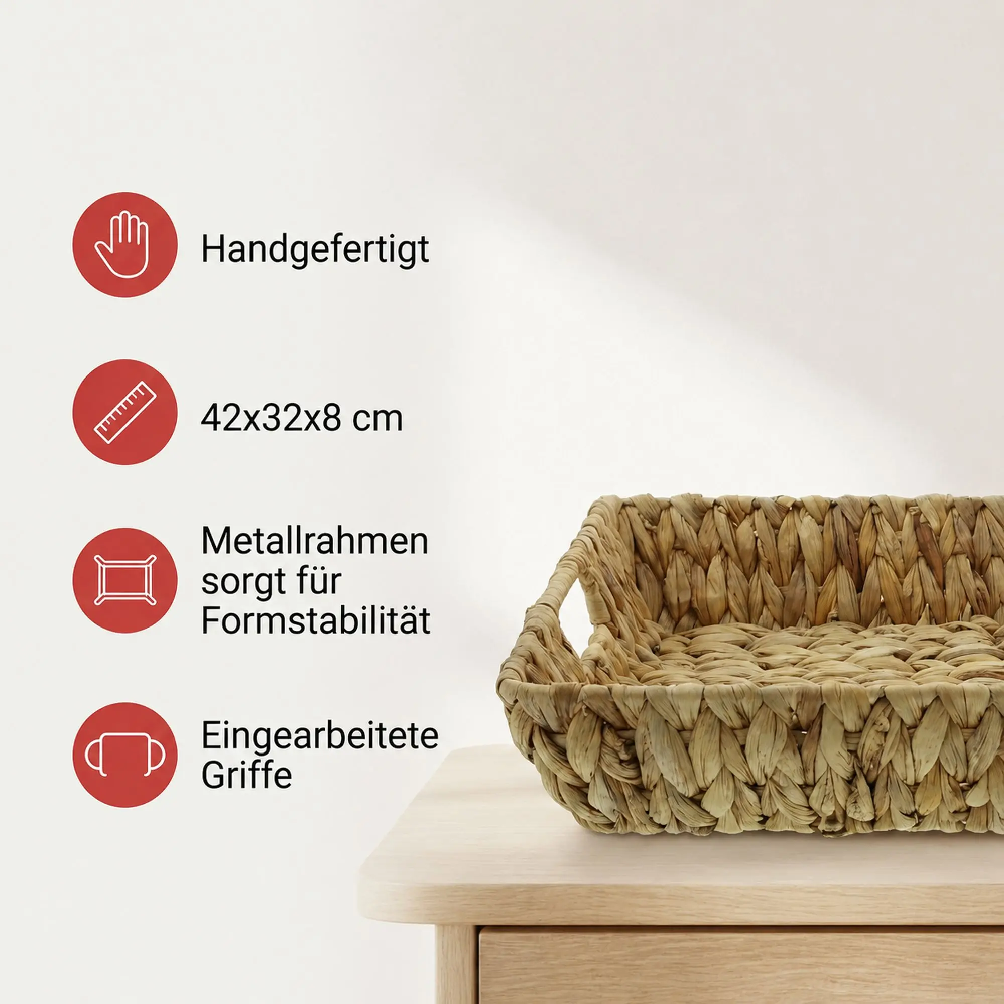 Schale, eckig  im Frank Flechtwaren Online Shop für Schalen kaufen
