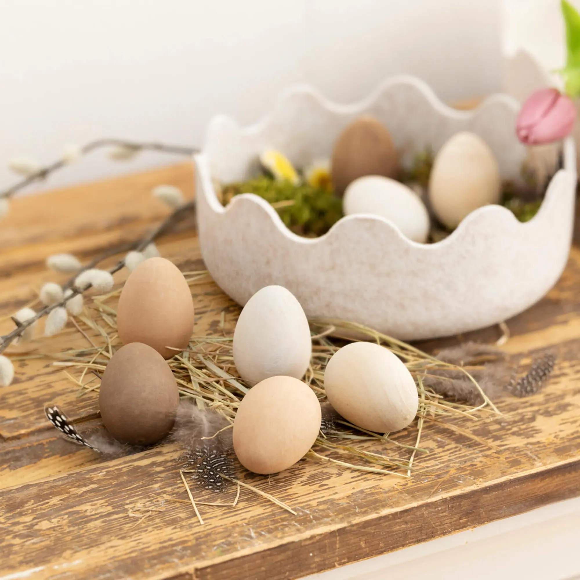 Osterei "Natur", 8er Set  im Frank Flechtwaren Online Shop kaufen