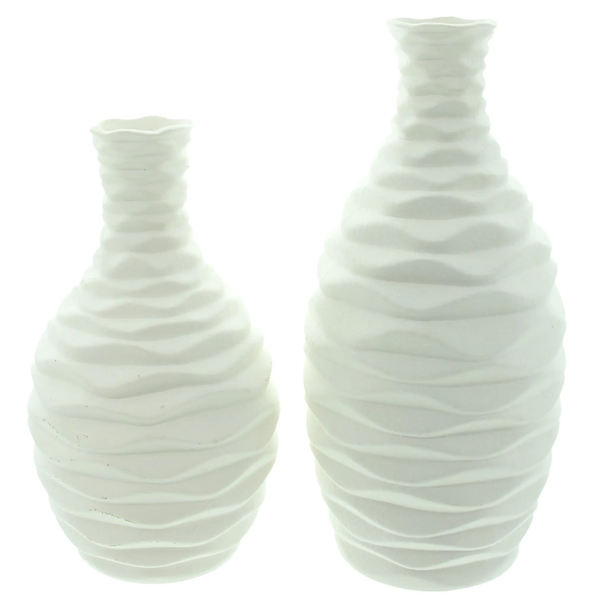 Dekovase "White", 2er Set  im Frank Flechtwaren Online Shop kaufen