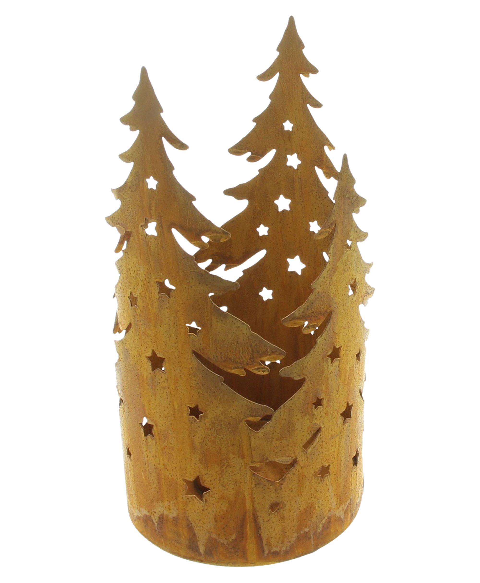 Windlicht "Tannen"  im Frank Flechtwaren Online Shop für Weihnachten kaufen