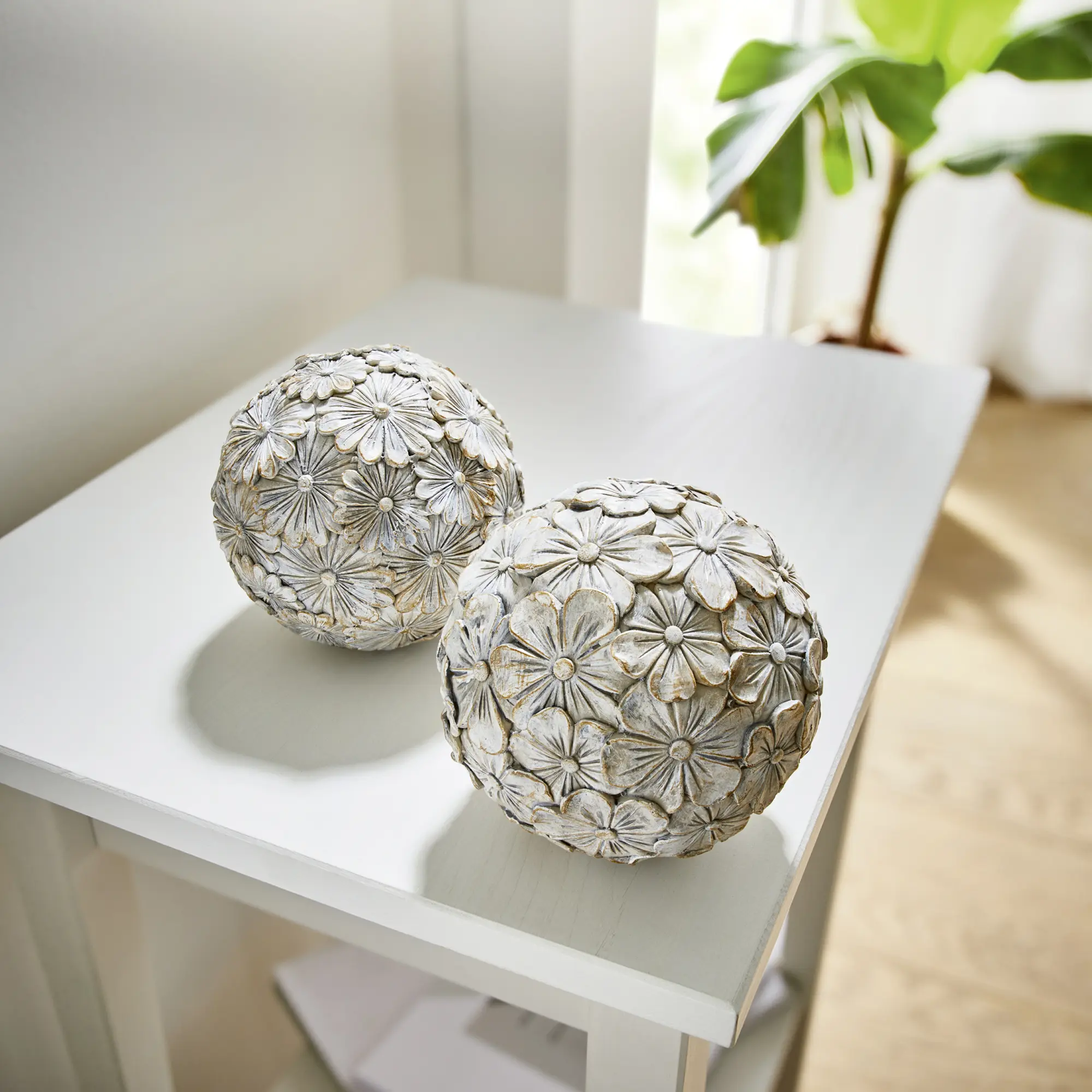 Kugel "Blumen", 2er Set  im Frank Flechtwaren Online Shop kaufen