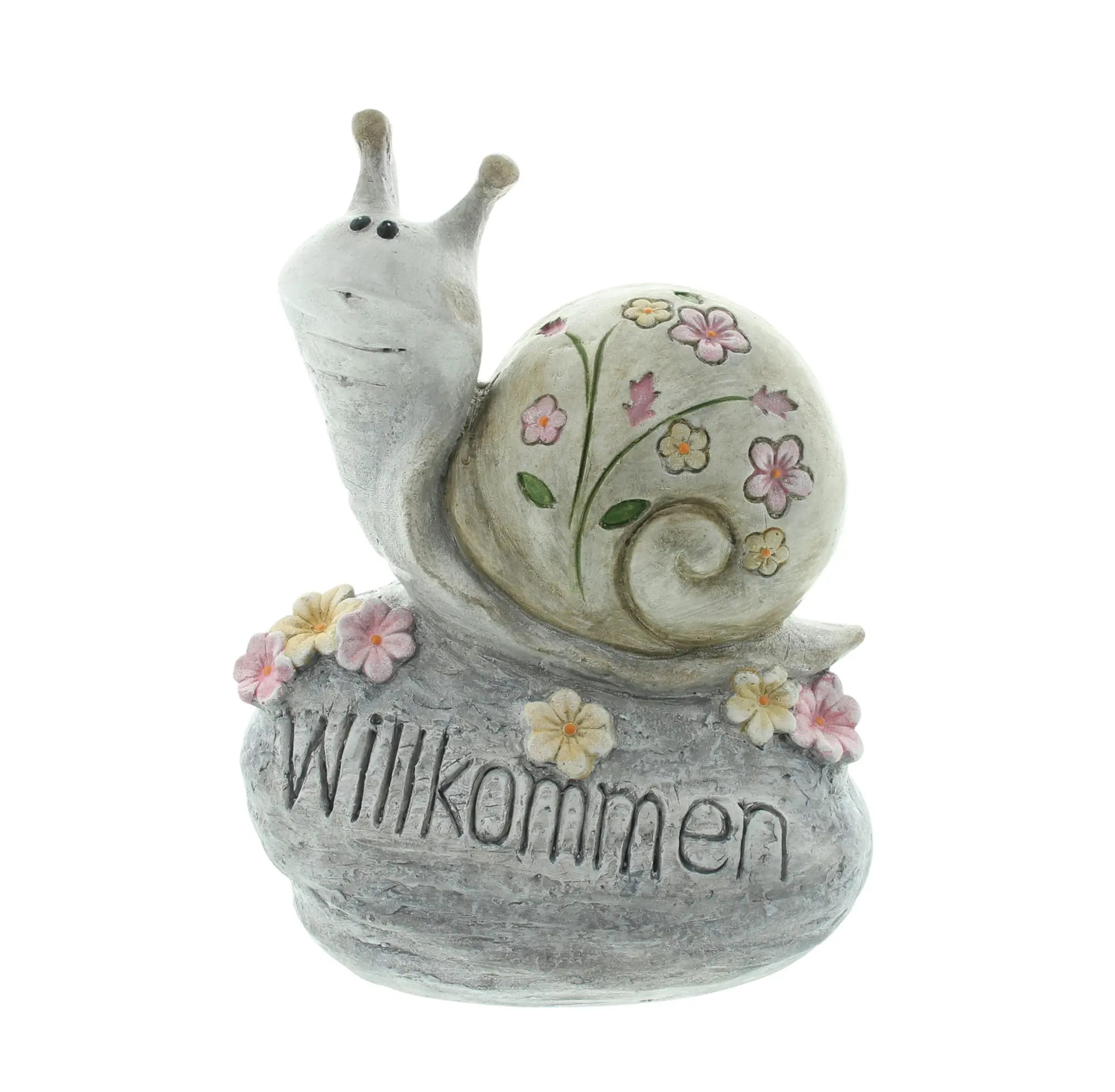 Dekoschnecke "Willkommen"  im Frank Flechtwaren Online Shop für Bunter Ostergarten kaufen