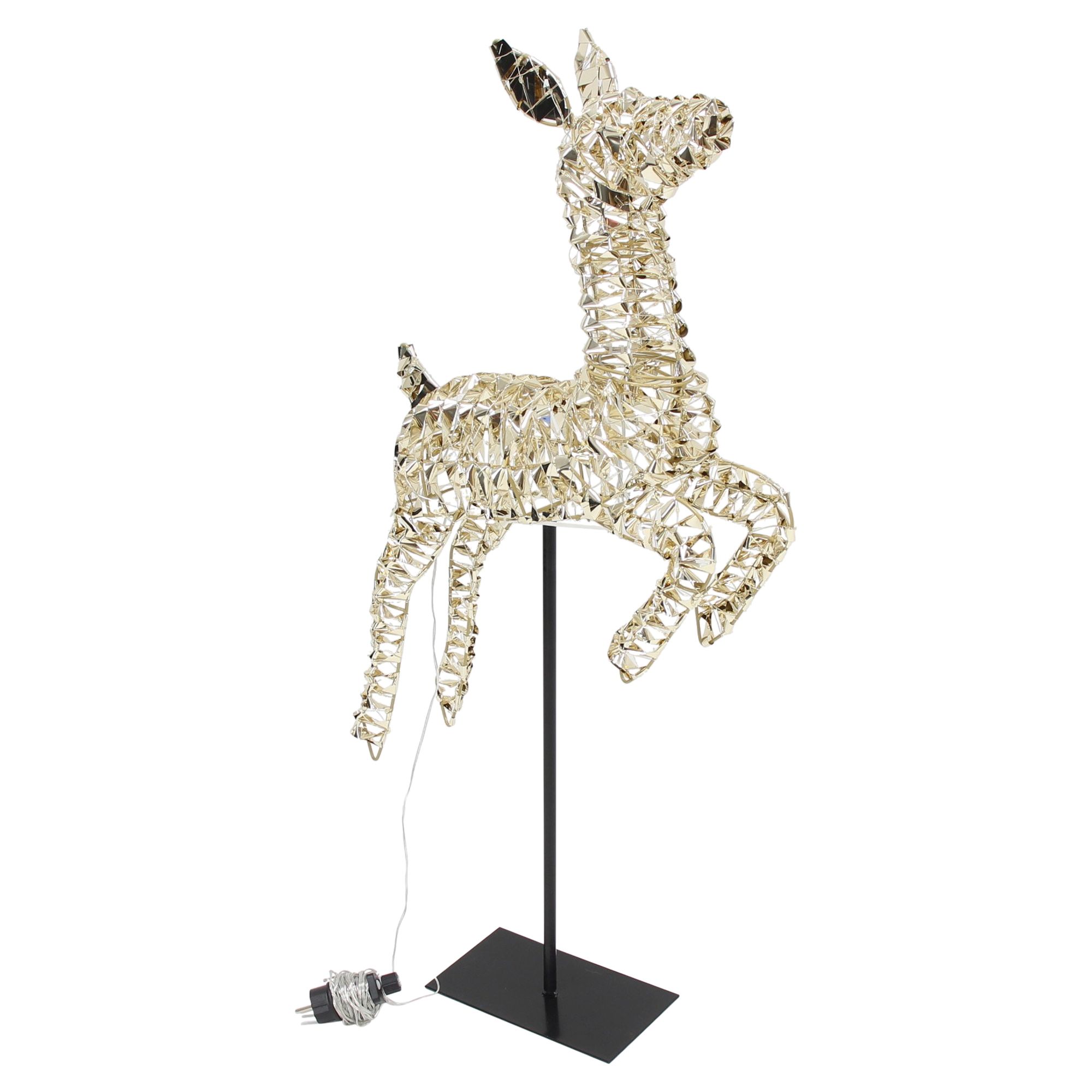LED-Rentier "Golden"  im Frank Flechtwaren Online Shop für Weihnachtliche LED-Deko kaufen