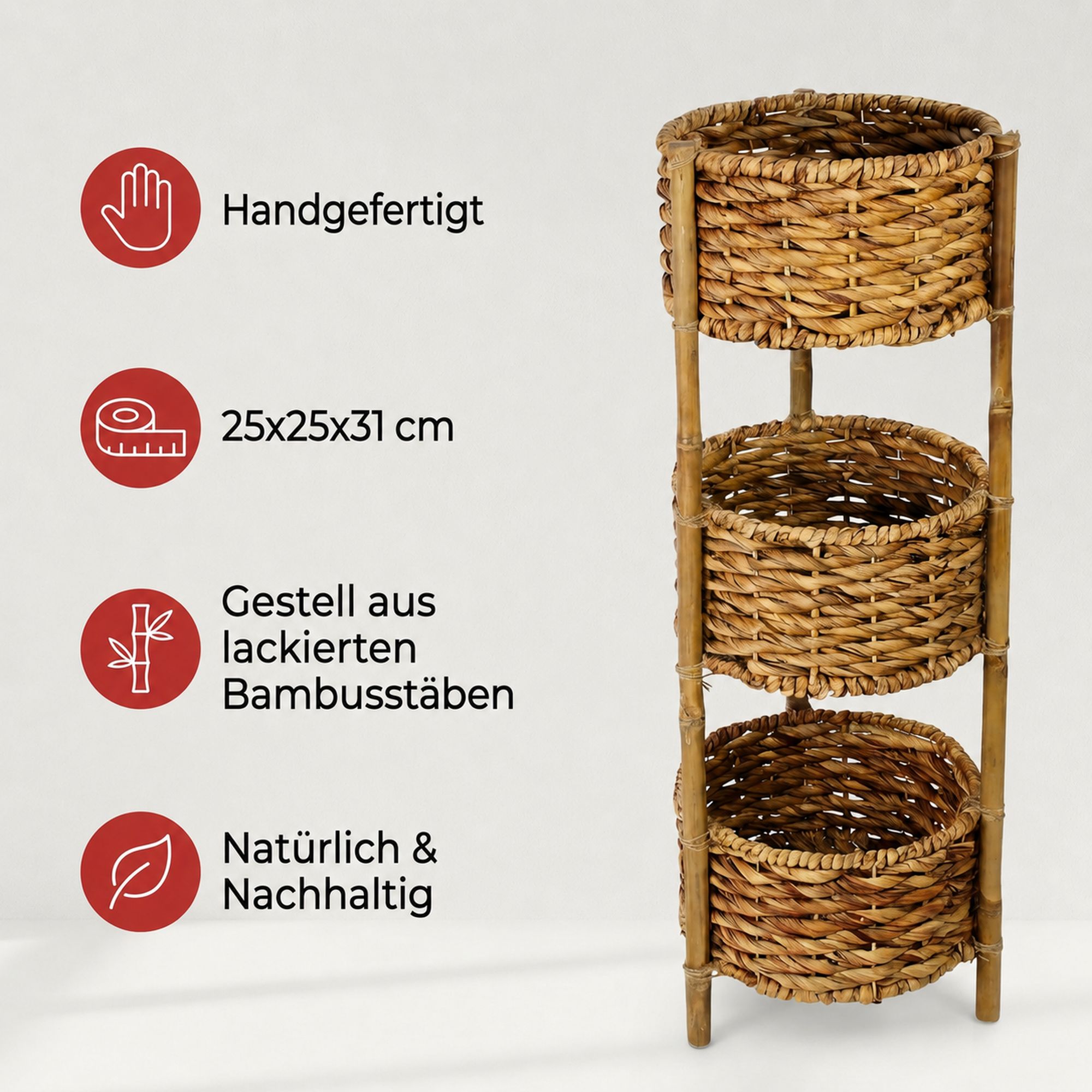 Korbregal "Wasserhyazinthe"  im Frank Flechtwaren Online Shop für Regale kaufen