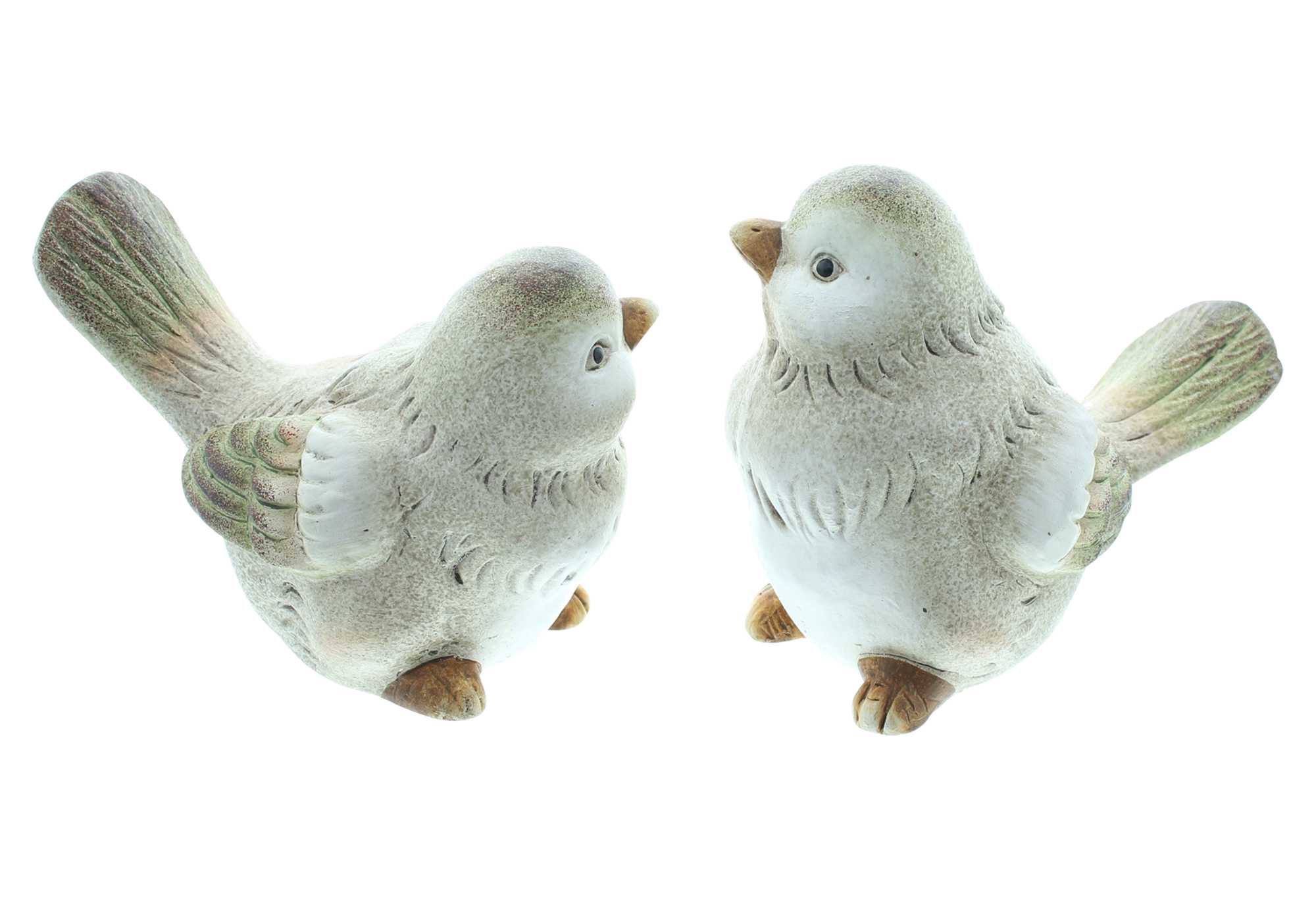 Vogel "Piepmatz", 2er Set  im Frank Flechtwaren Online Shop für Gartenfiguren kaufen