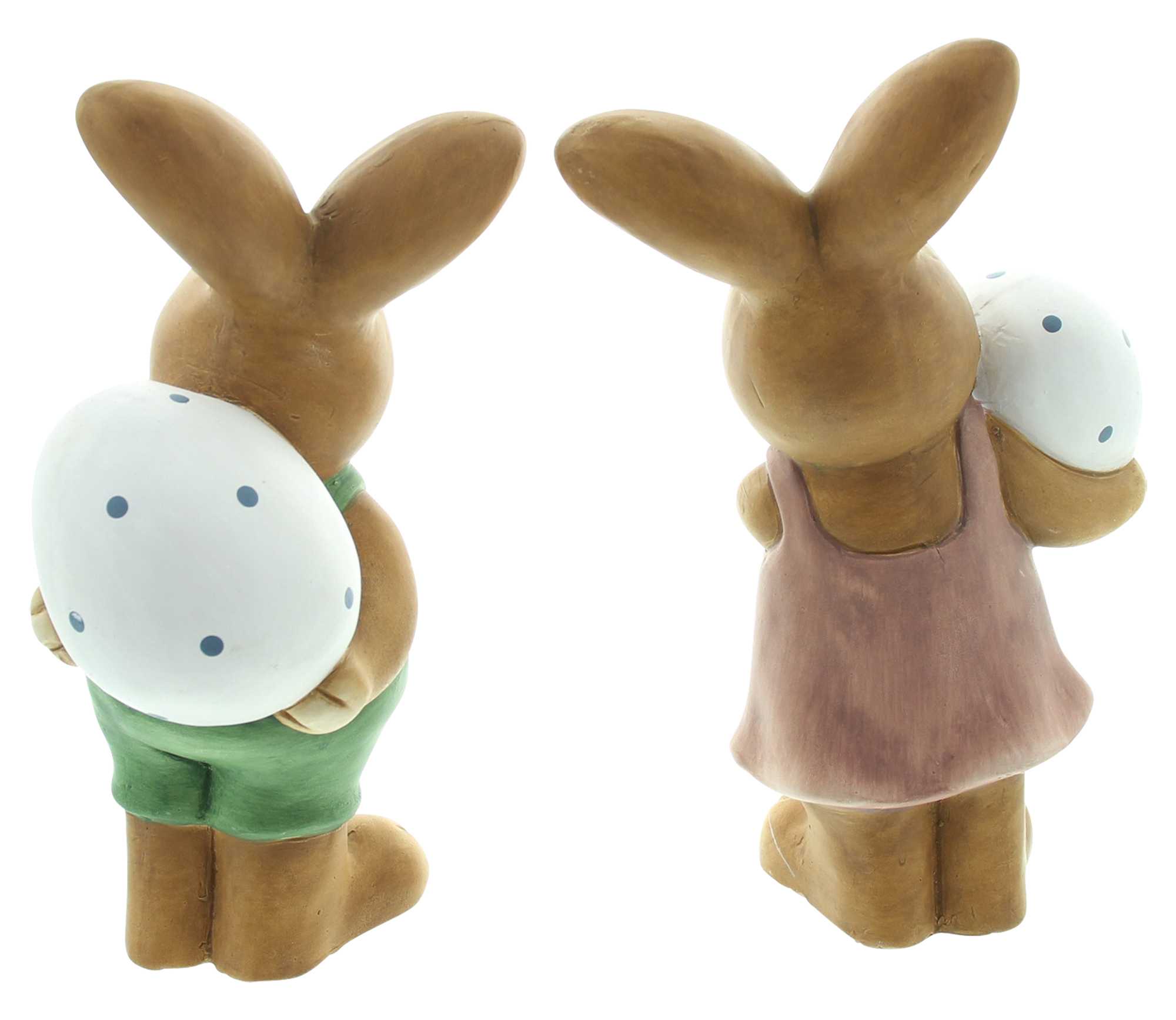 Figur "Hase mit Ei", 2er Set  im Frank Flechtwaren Online Shop für Ostern kaufen