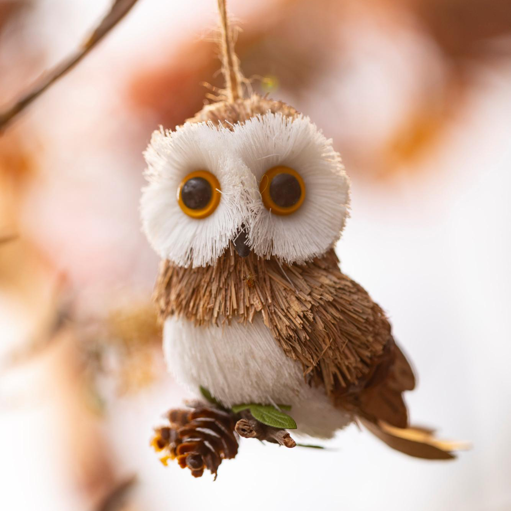 Deko-Hänger "Eule", 2er Set  im Frank Flechtwaren Online Shop für Herbstliche Dekohänger kaufen