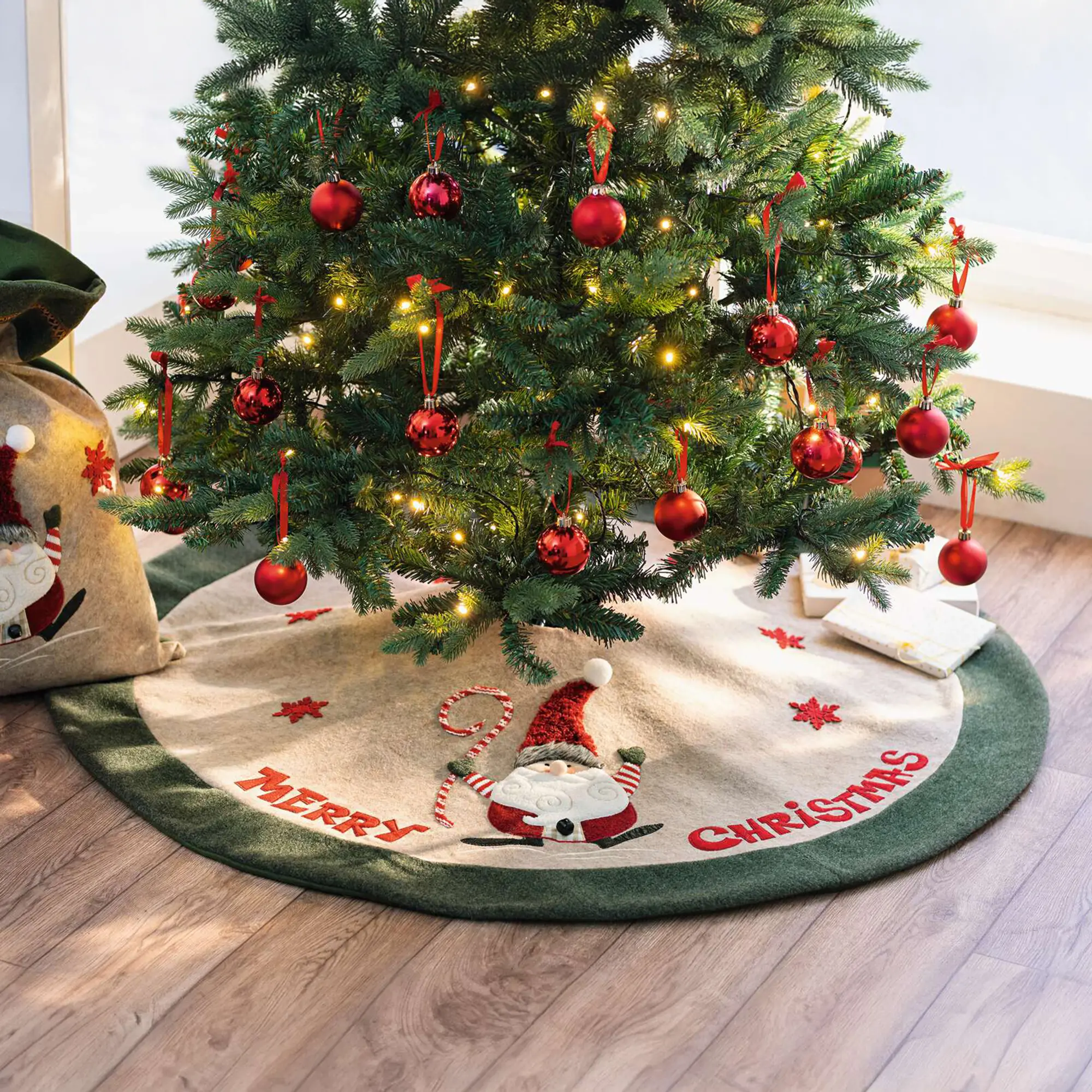 Christbaumdecke "Wichtel"  im Frank Flechtwaren Online Shop kaufen