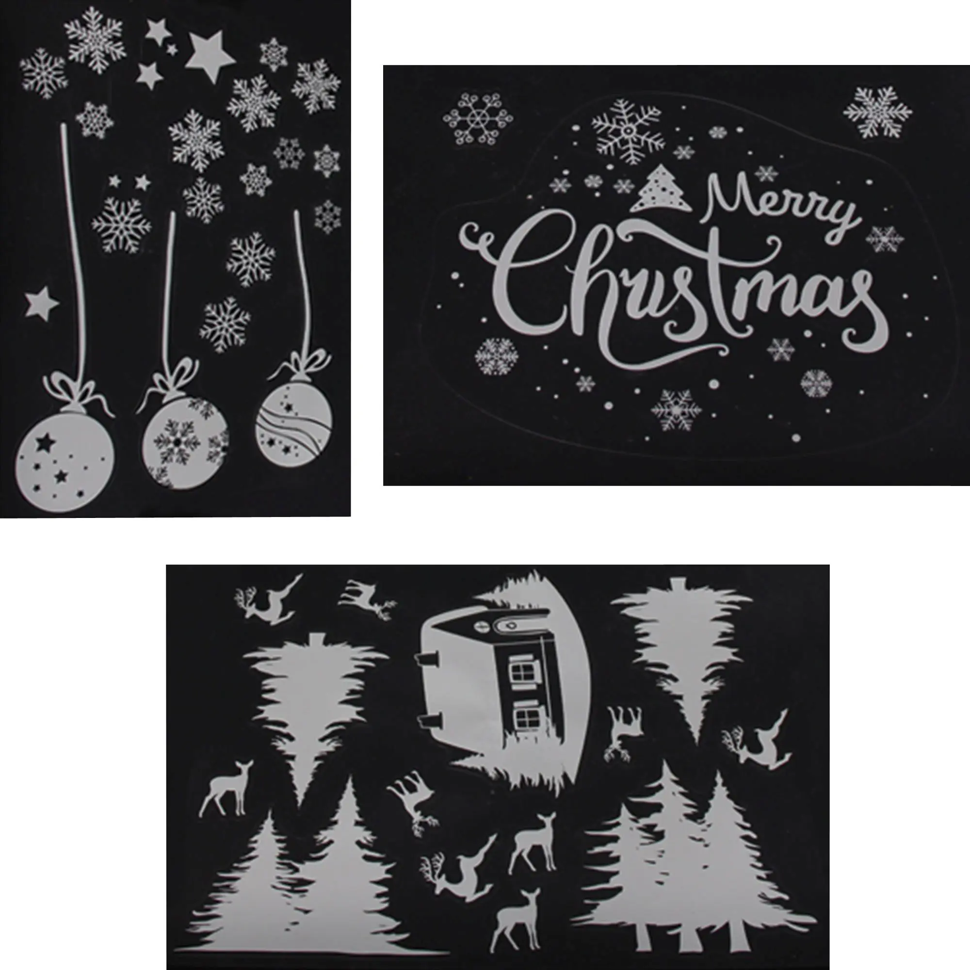 Fenstersticker "Merry Christmas", 33er Set  im Frank Flechtwaren Online Shop für  kaufen