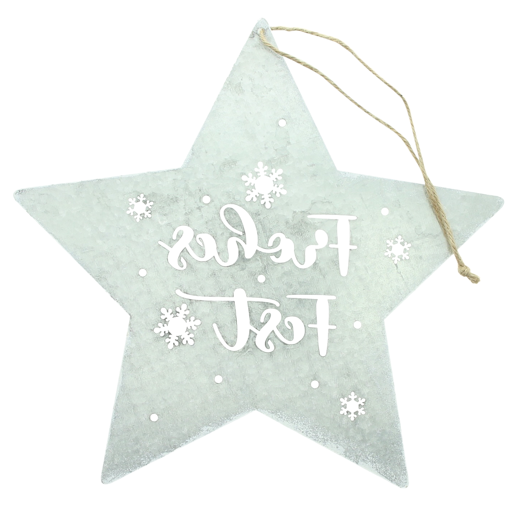 Sternhänger "Frohes Fest"  im Frank Flechtwaren Online Shop für Weihnachten kaufen