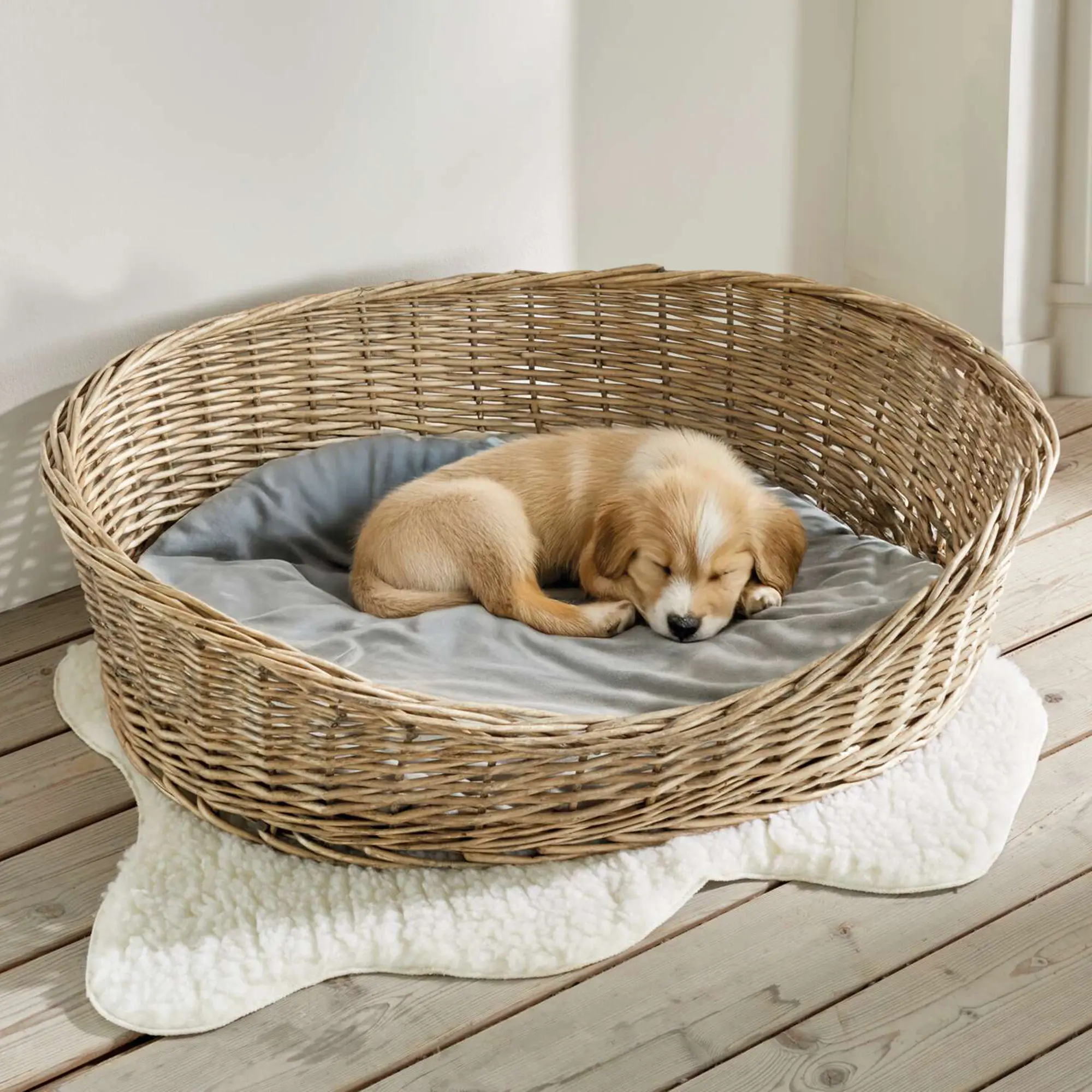 Hundekorb "Grey"  im Frank Flechtwaren Online Shop kaufen