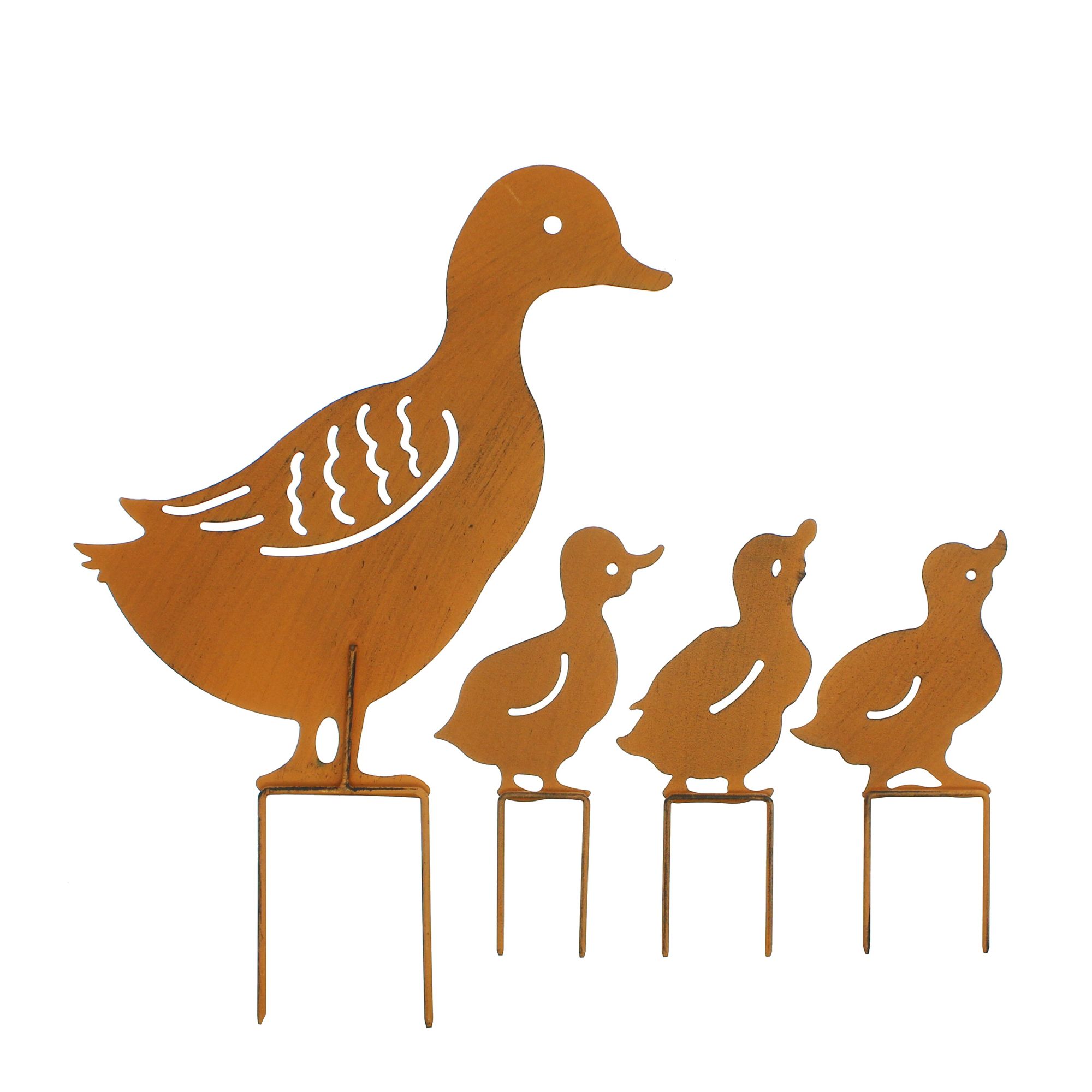 Gartenstecker "Entenfamilie", 4er Set  im Frank Flechtwaren Online Shop für Ostern kaufen