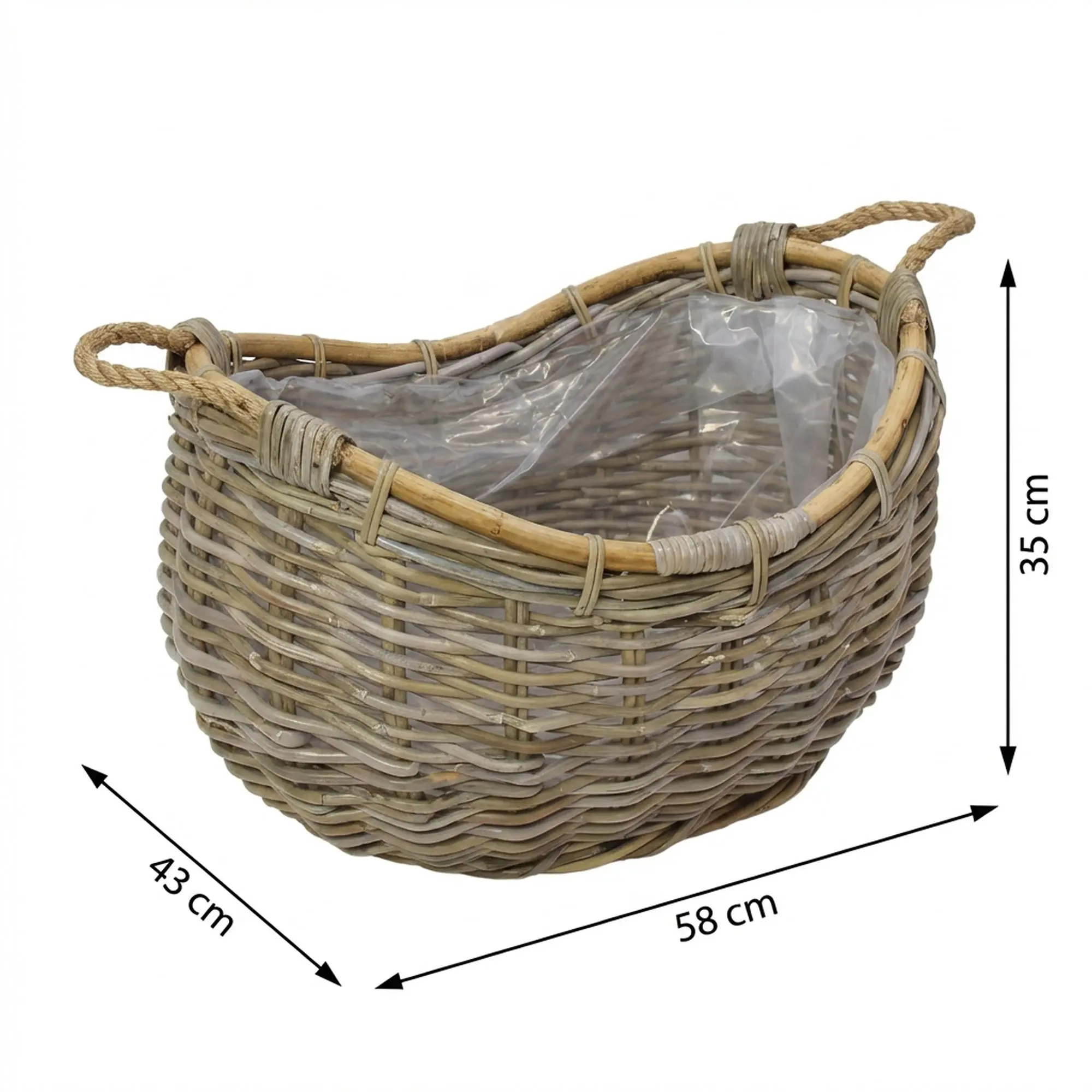 Pflanzschiff "Rattan"  im Frank Flechtwaren Online Shop für Rattanpflanzkörbe kaufen