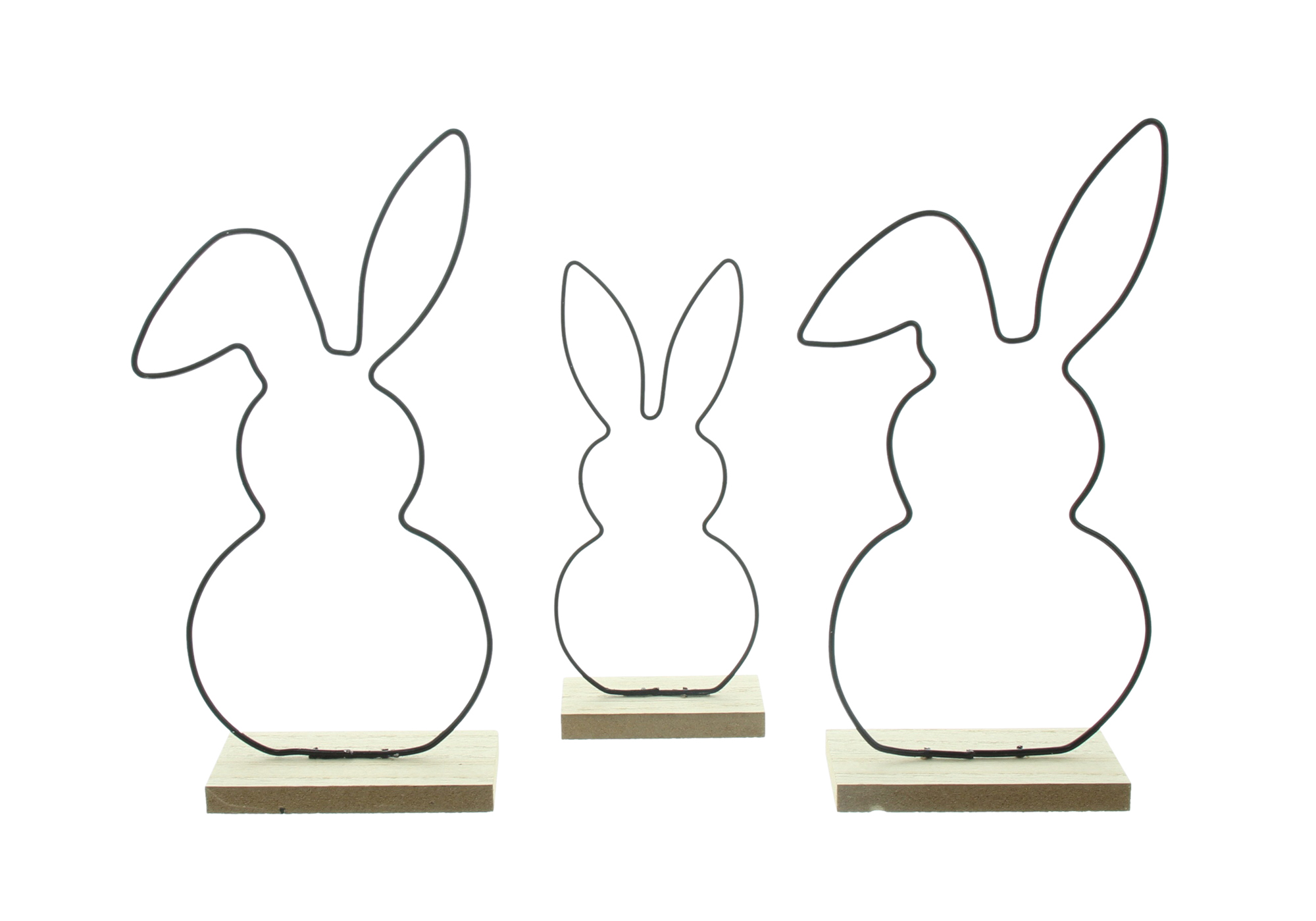 Osterdeko "Hasen", 3er Set  im Frank Flechtwaren Online Shop für Hasen &amp; Co kaufen