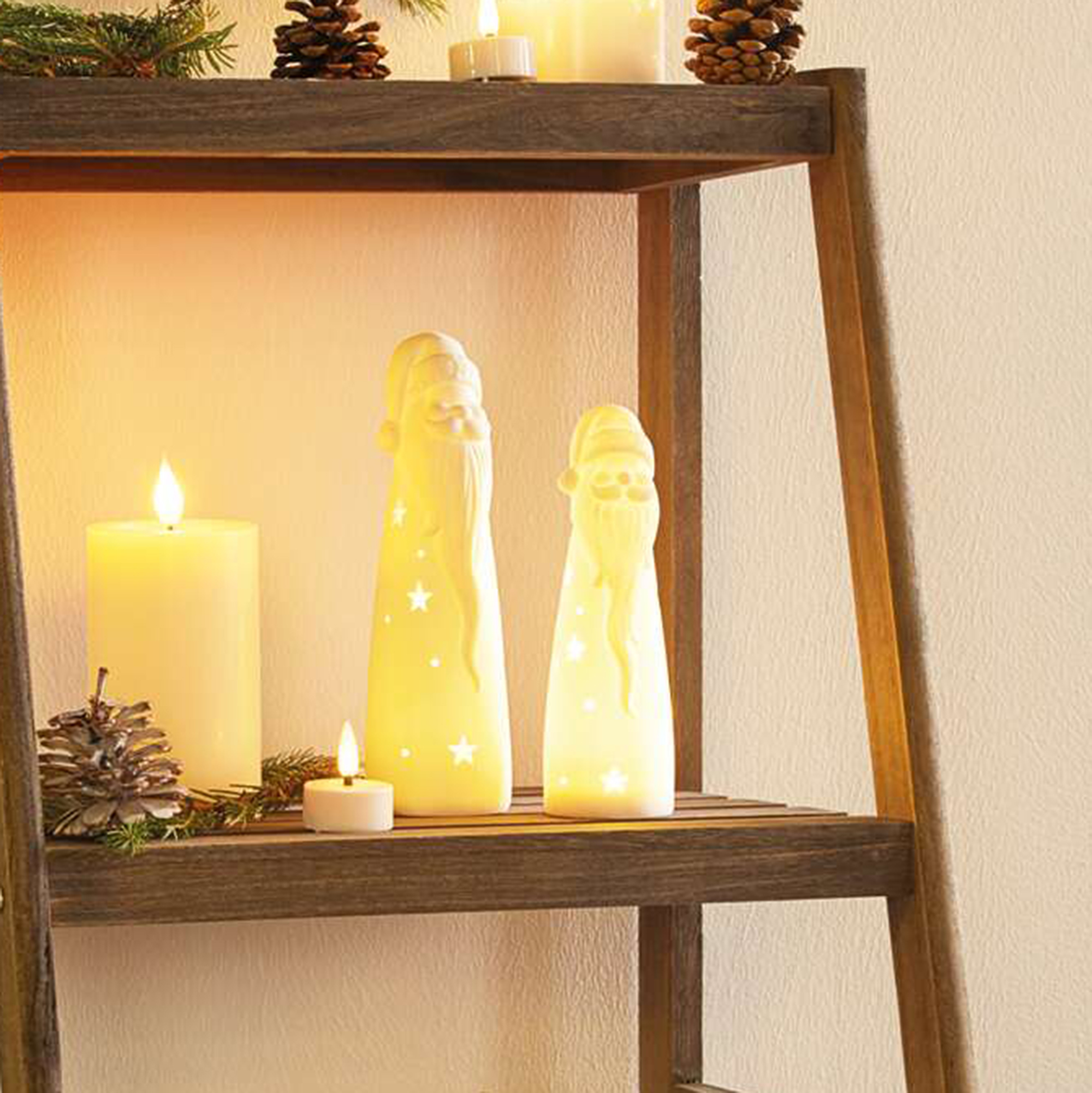LED-Santa "White", 2er Set  im Frank Flechtwaren Online Shop kaufen