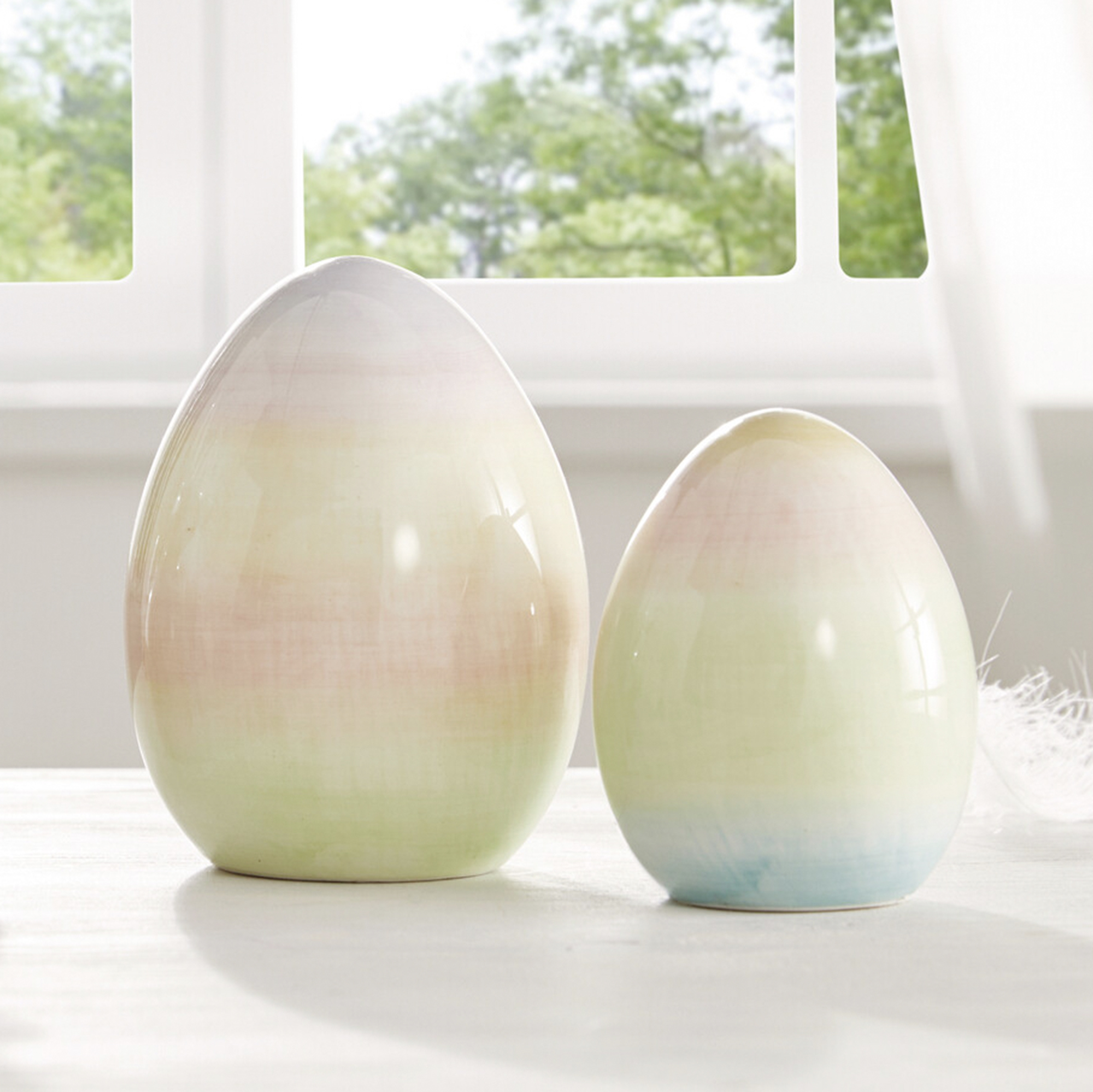 Ei "Pastell", 2er Set  im Frank Flechtwaren Online Shop kaufen