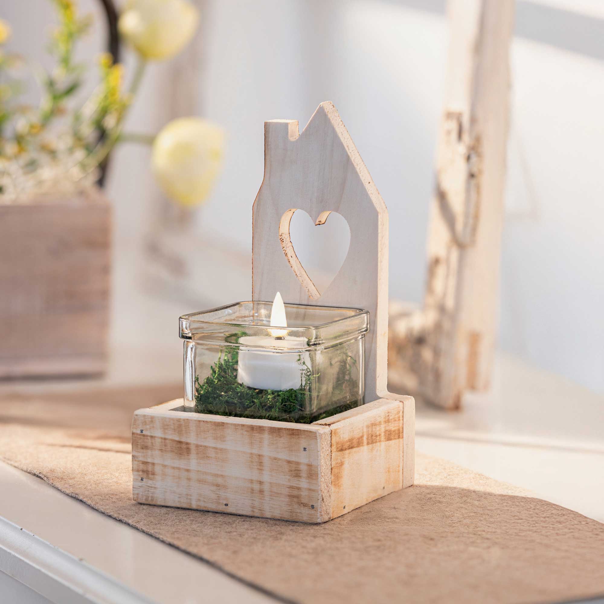 Windlicht "Herzhäuschen"  im Frank Flechtwaren Online Shop kaufen