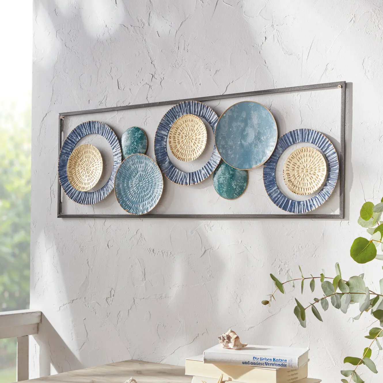 Metalldeko "Blue"  im Frank Flechtwaren Online Shop kaufen