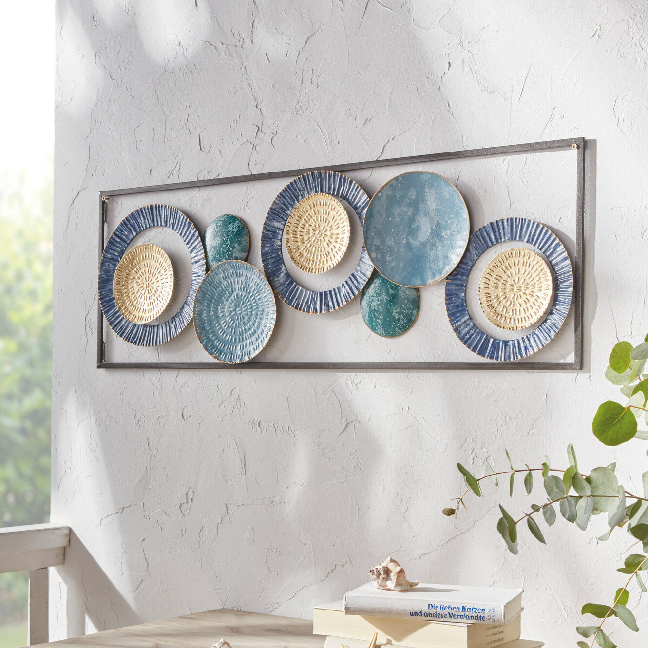 Metalldeko "Blue"  im Frank Flechtwaren Online Shop kaufen