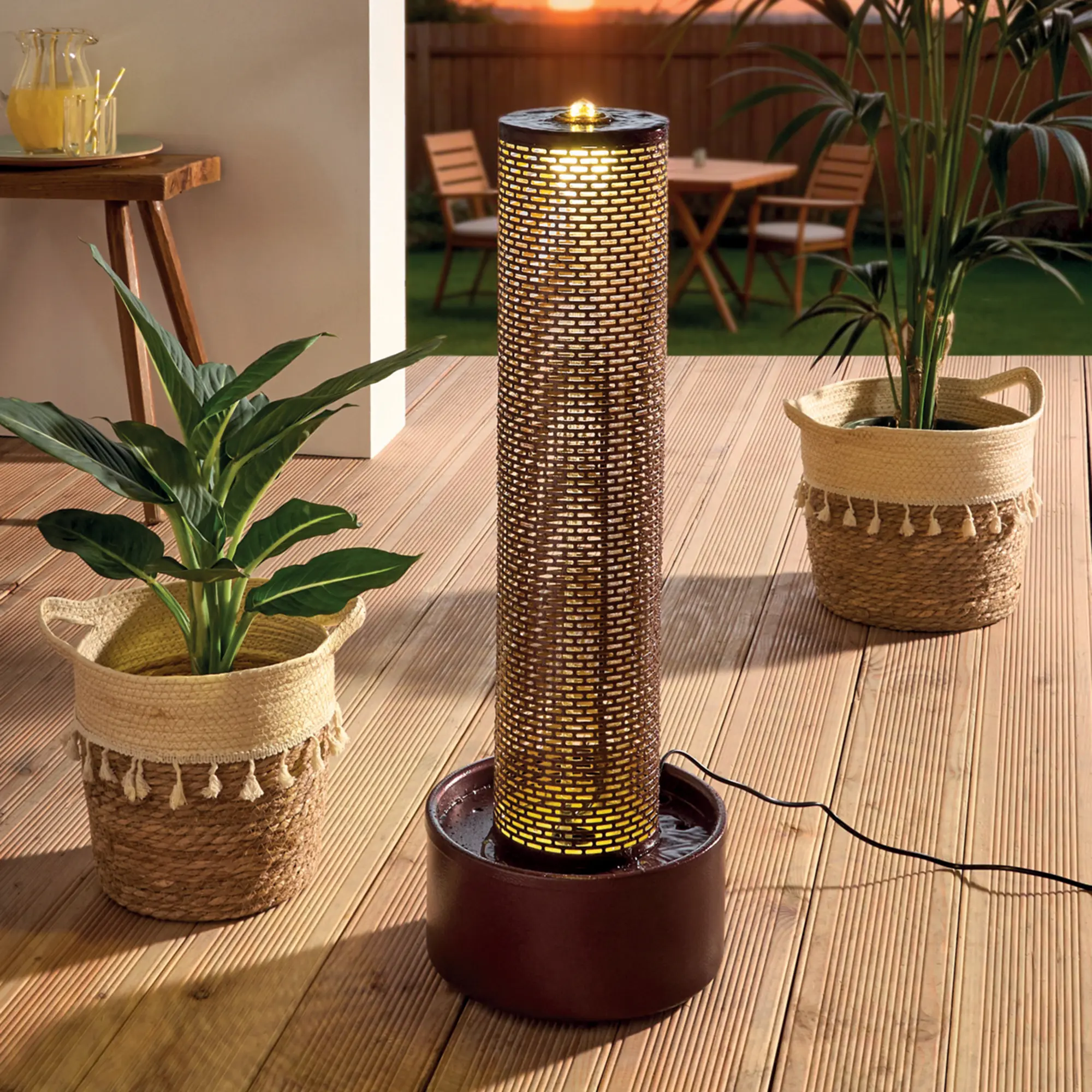 LED-Brunnen "Burgundy"  im Frank Flechtwaren Online Shop kaufen