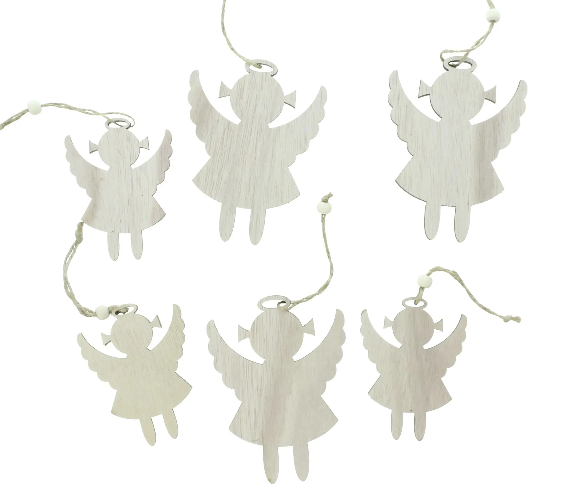 Hänger "Engel", 6er Set  im Frank Flechtwaren Online Shop für Baumschmuck kaufen