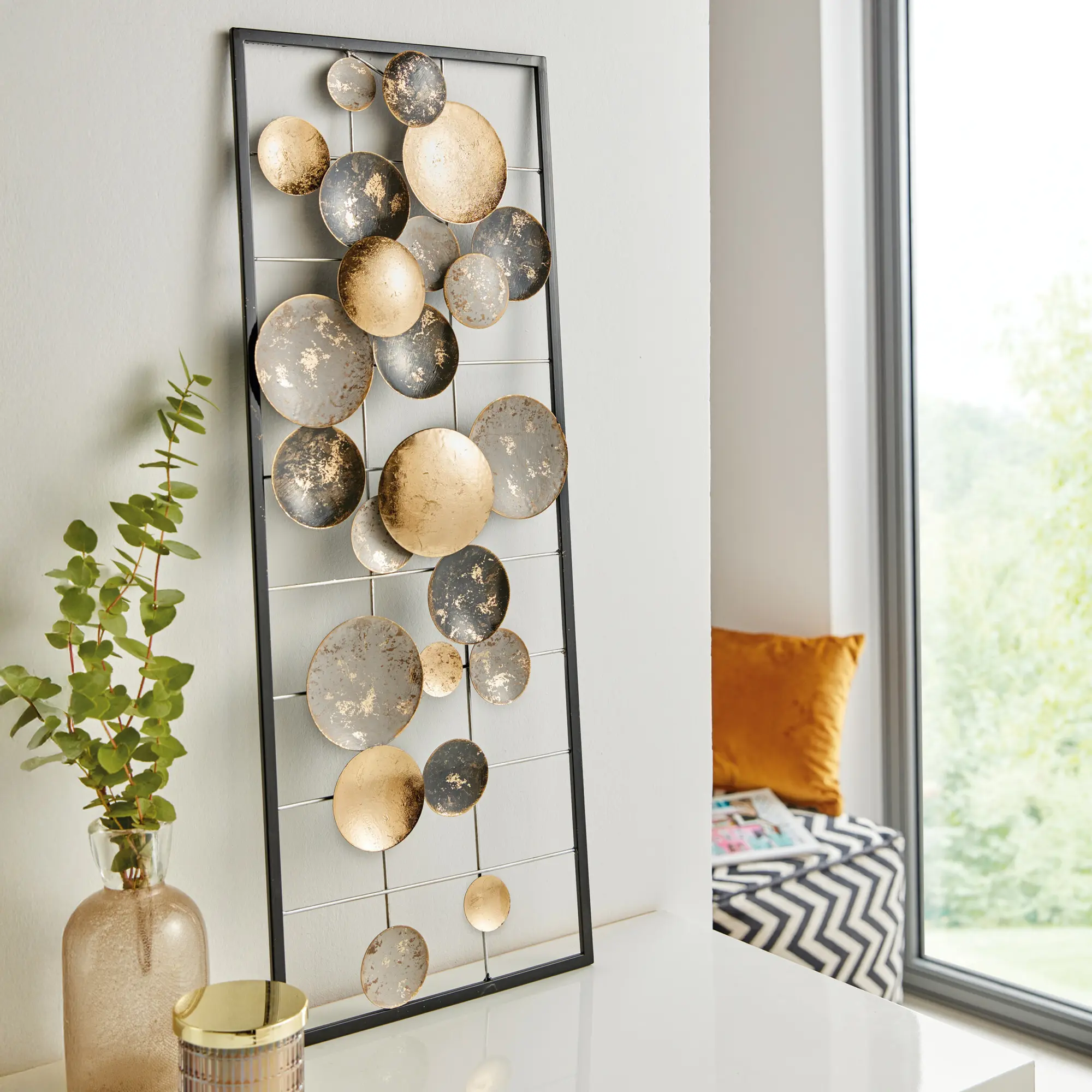 Metalldeko "Circles"  im Frank Flechtwaren Online Shop kaufen