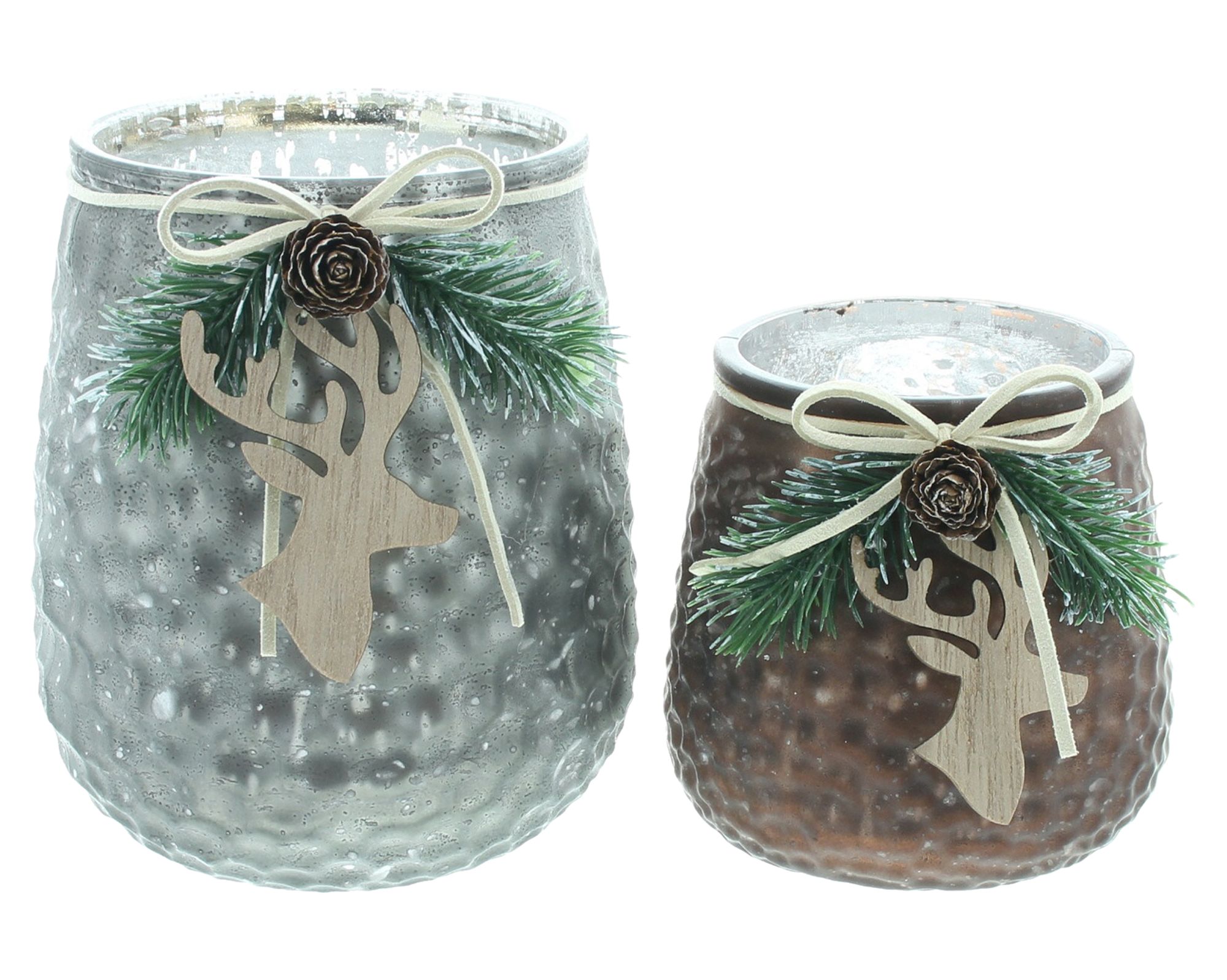 Acheter Lot de 2 photophores "Suspension de cerf"  dans la boutique en ligne de Frank Flechtwaren pour Noël
