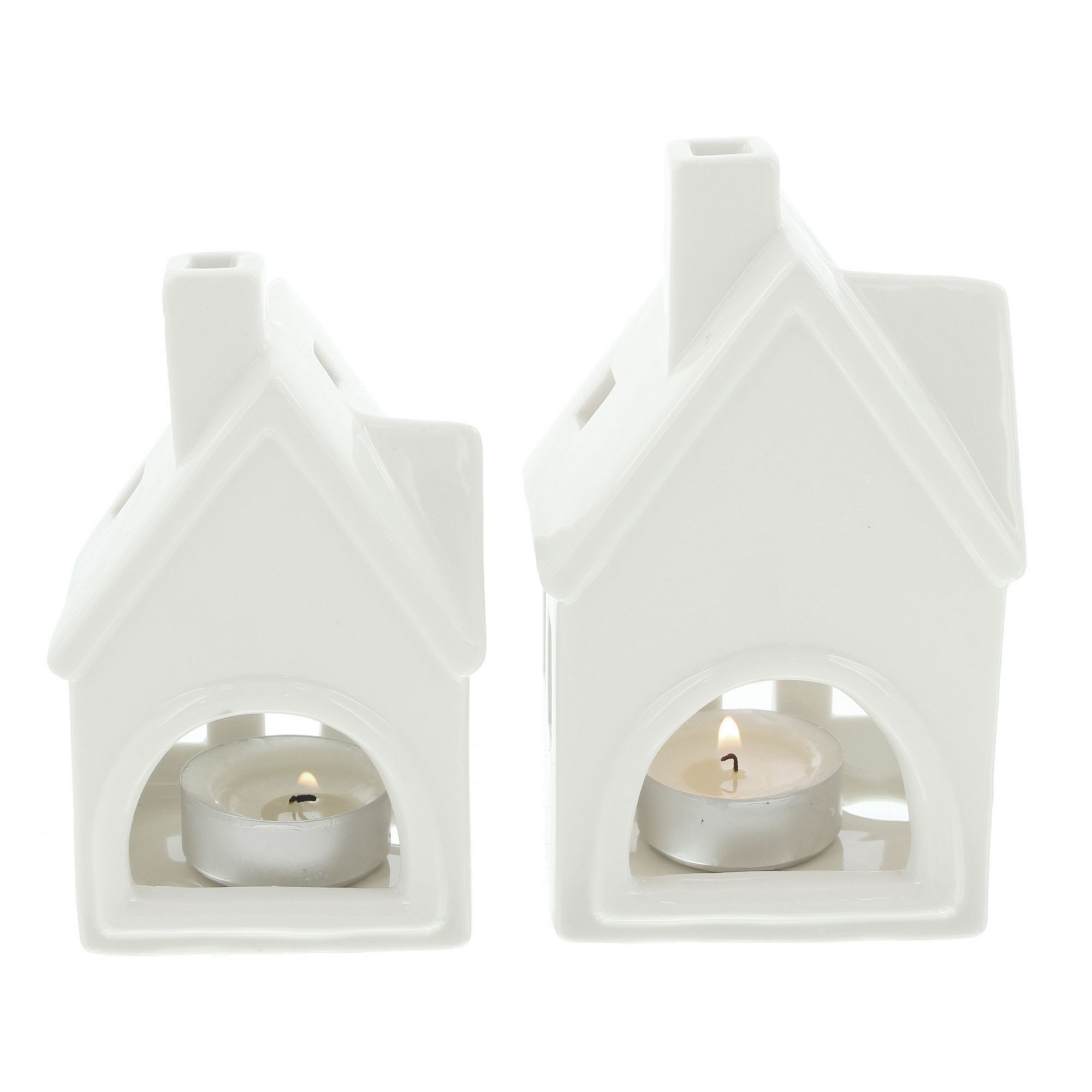 Teelichthalter "Winterhaus", 2er Set  im Frank Flechtwaren Online Shop für Aus dem Häuschen kaufen