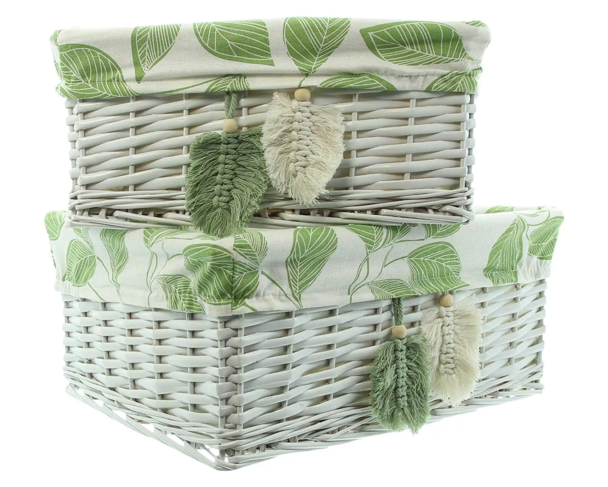 Korbset "Blätter", 3tlg. im Frank Flechtwaren Online Shop für Füllkörbe & Universalkörbe kaufen Korbset "Blätter", 3tlg. im Frank Flechtwaren Online Shop für Füllkörbe & Universalkörbe kaufen