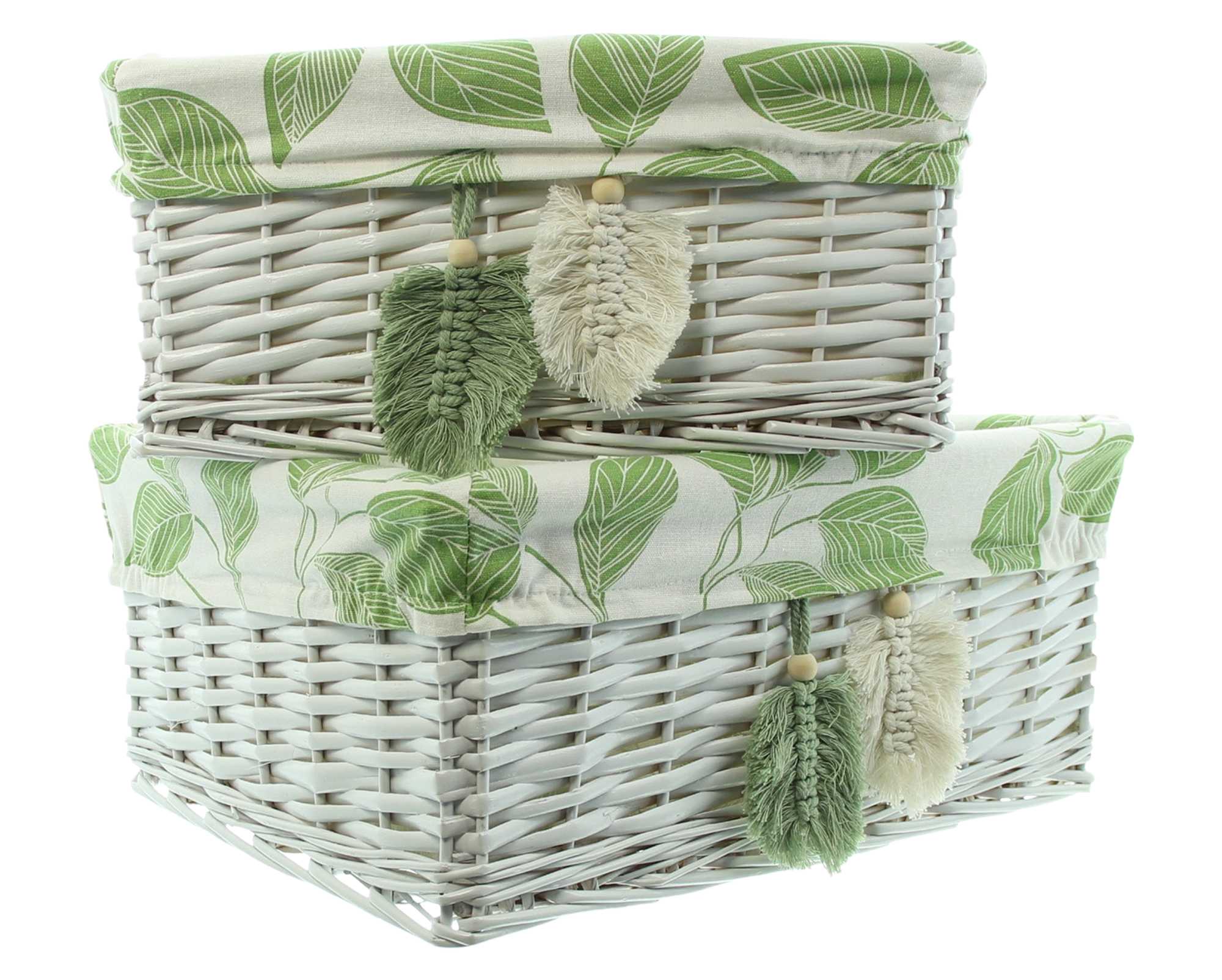 Korbset "Blätter", 3tlg. im Frank Flechtwaren Online Shop für Füllkörbe & Universalkörbe kaufen Korbset "Blätter", 3tlg. im Frank Flechtwaren Online Shop für Füllkörbe & Universalkörbe kaufen