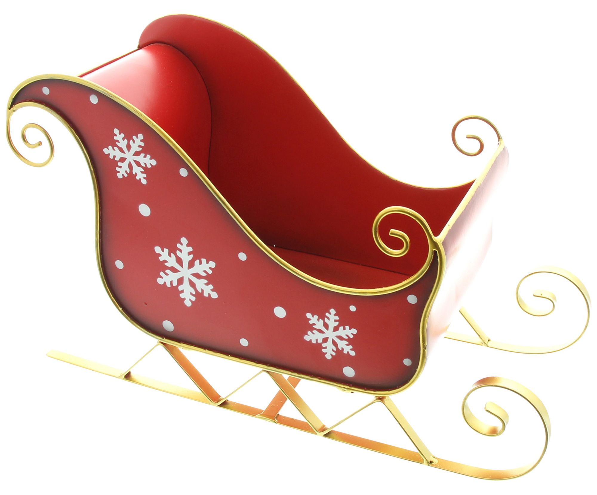 Metallschlitten "Schneeflocken"  im Frank Flechtwaren Online Shop für Schlitten kaufen