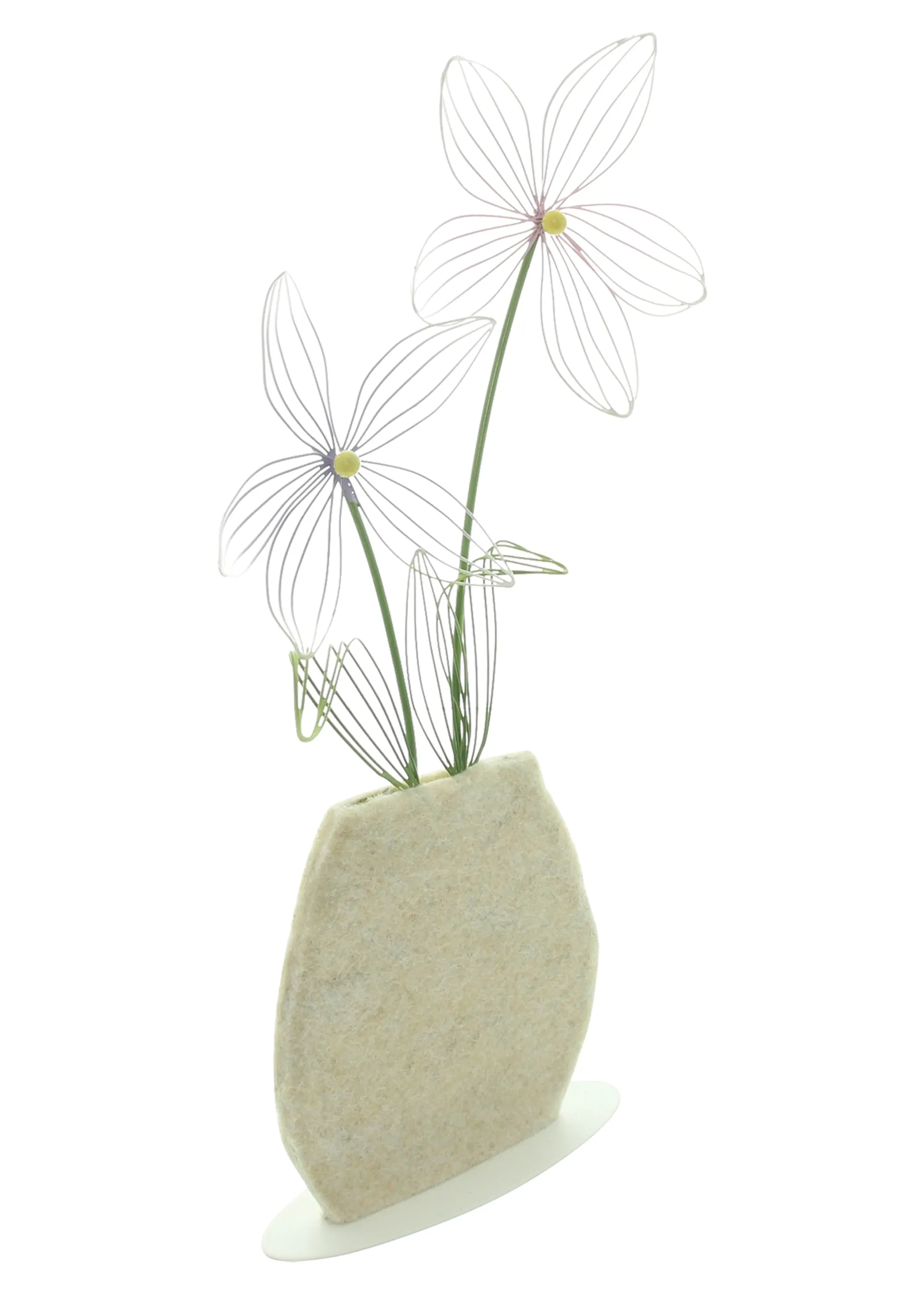 Metalldeko "Vase mit Blumen"  im Frank Flechtwaren Online Shop für Hasen &amp; Co kaufen