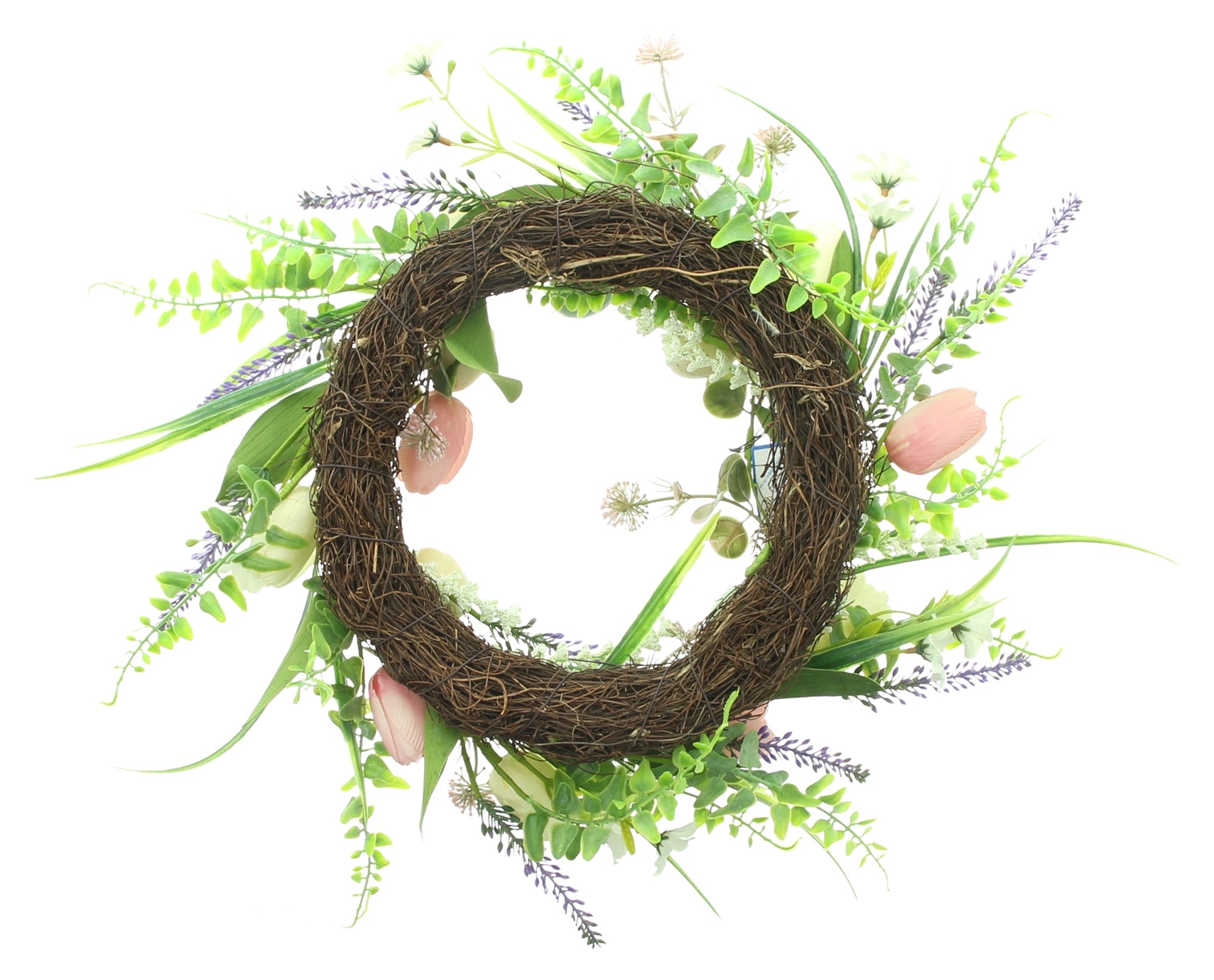 Osterkranz "Tulpenliebe"  im Frank Flechtwaren Online Shop für Gerade eingetroffen kaufen